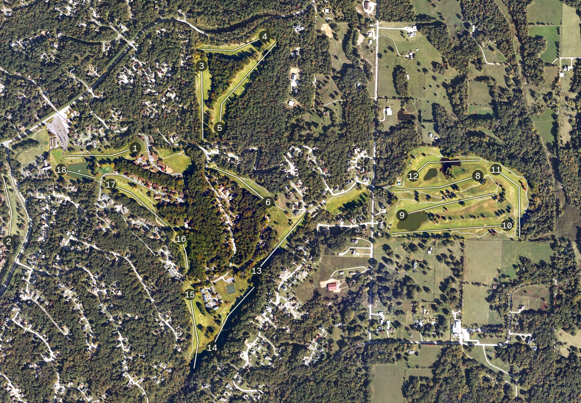 Aerial view of Dogwood Golf Course, AR