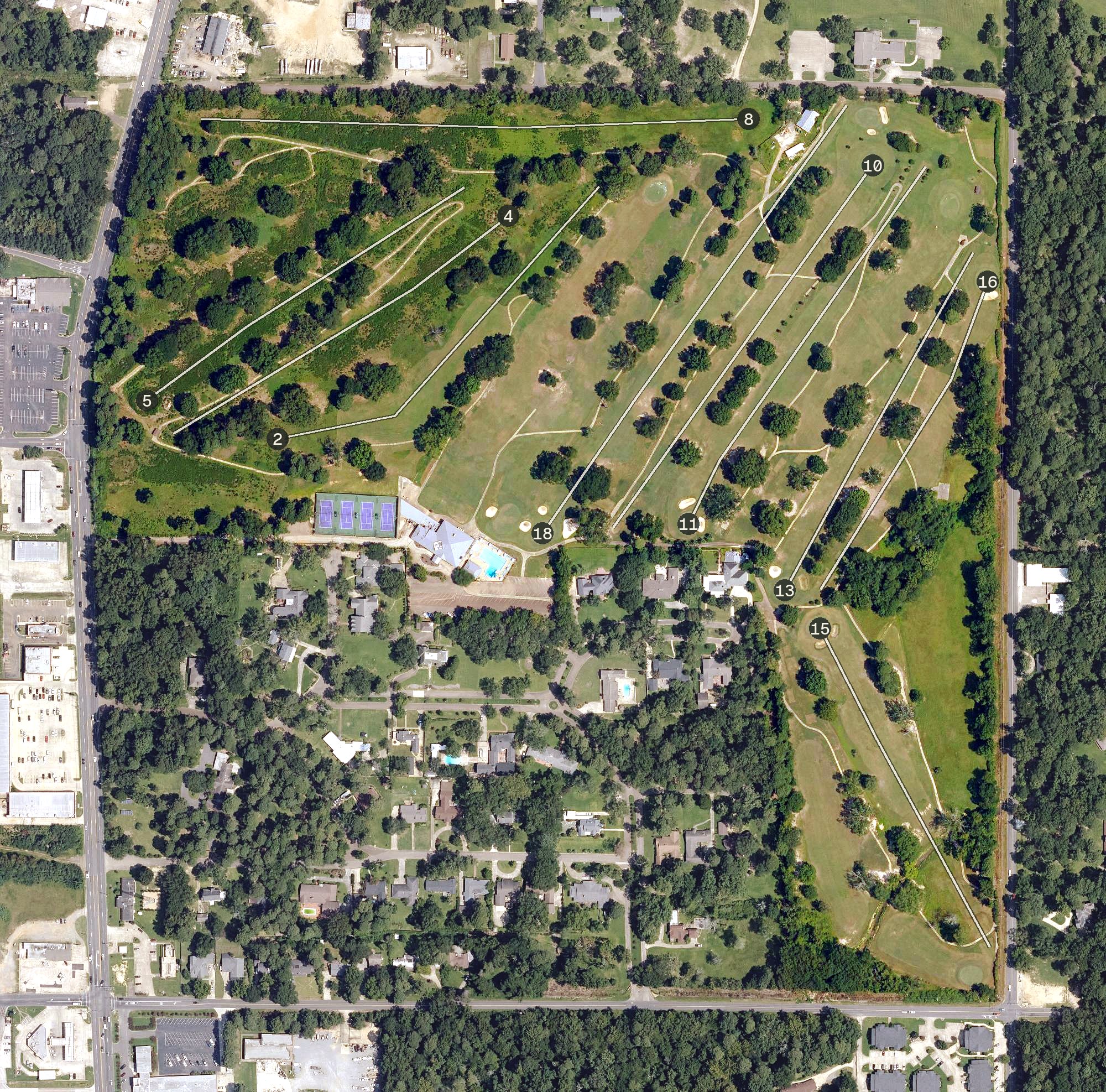 Aerial view of El Dorado Golf & Country Club, AR