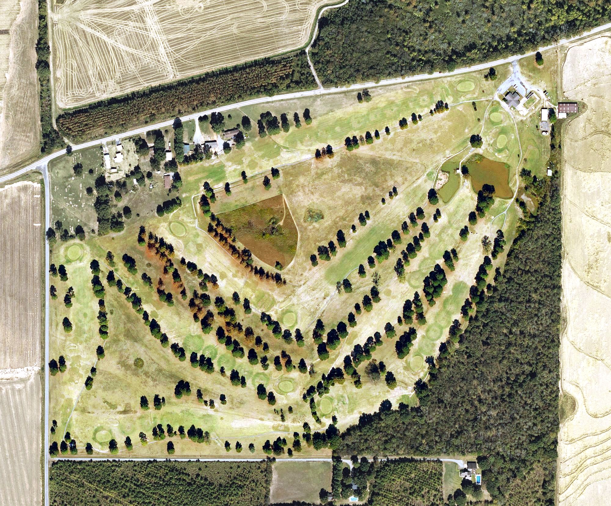 Aerial view of England Country Club, AR