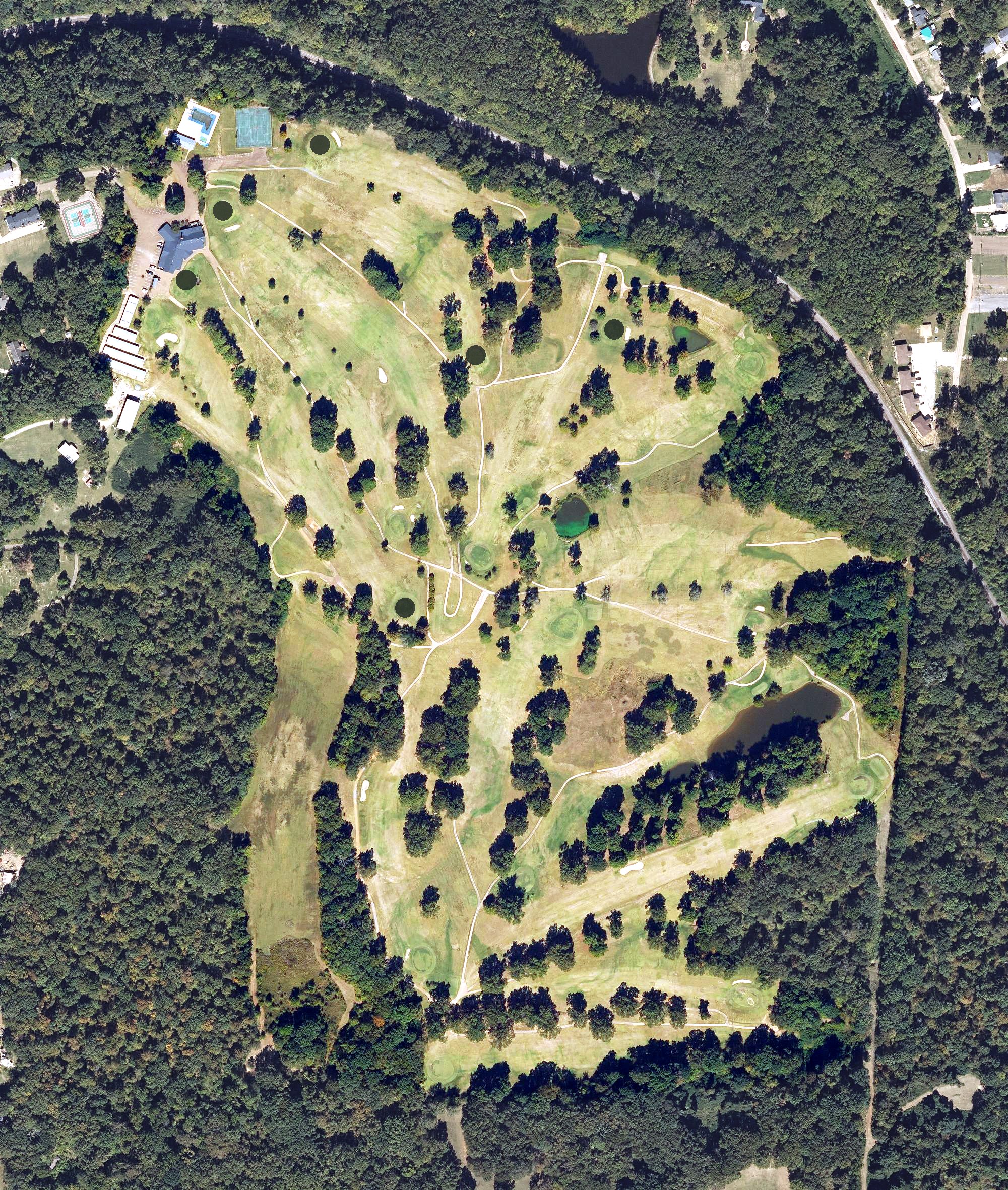 Aerial view of Forrest City Country Club, AR