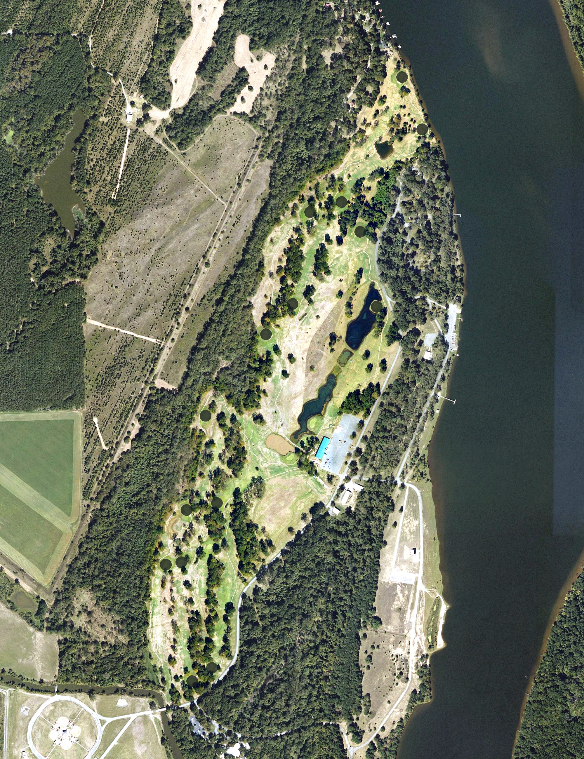 Aerial view of Harbor Oaks Golf Club, AR