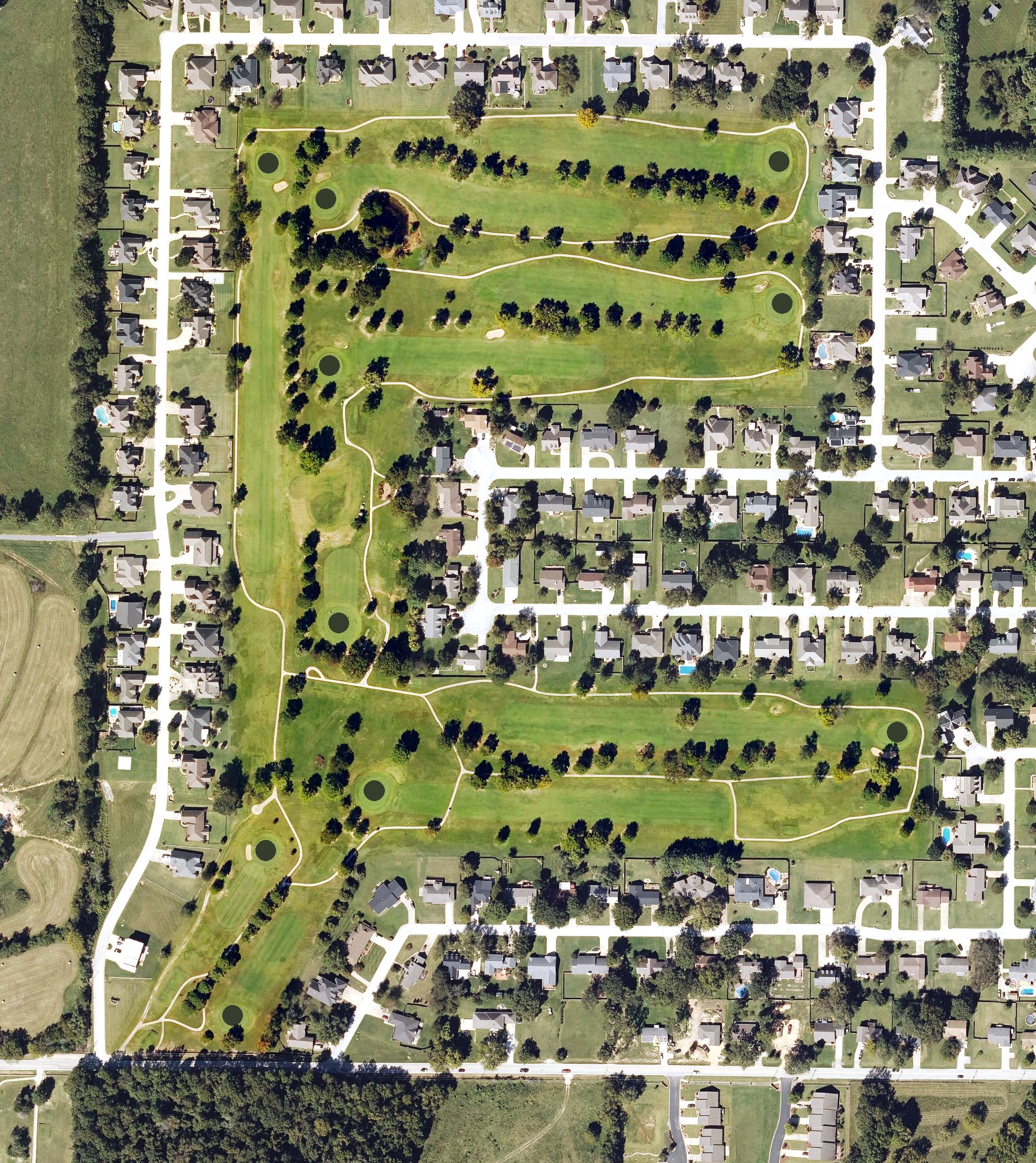 Aerial view of Harrison Country Club, AR