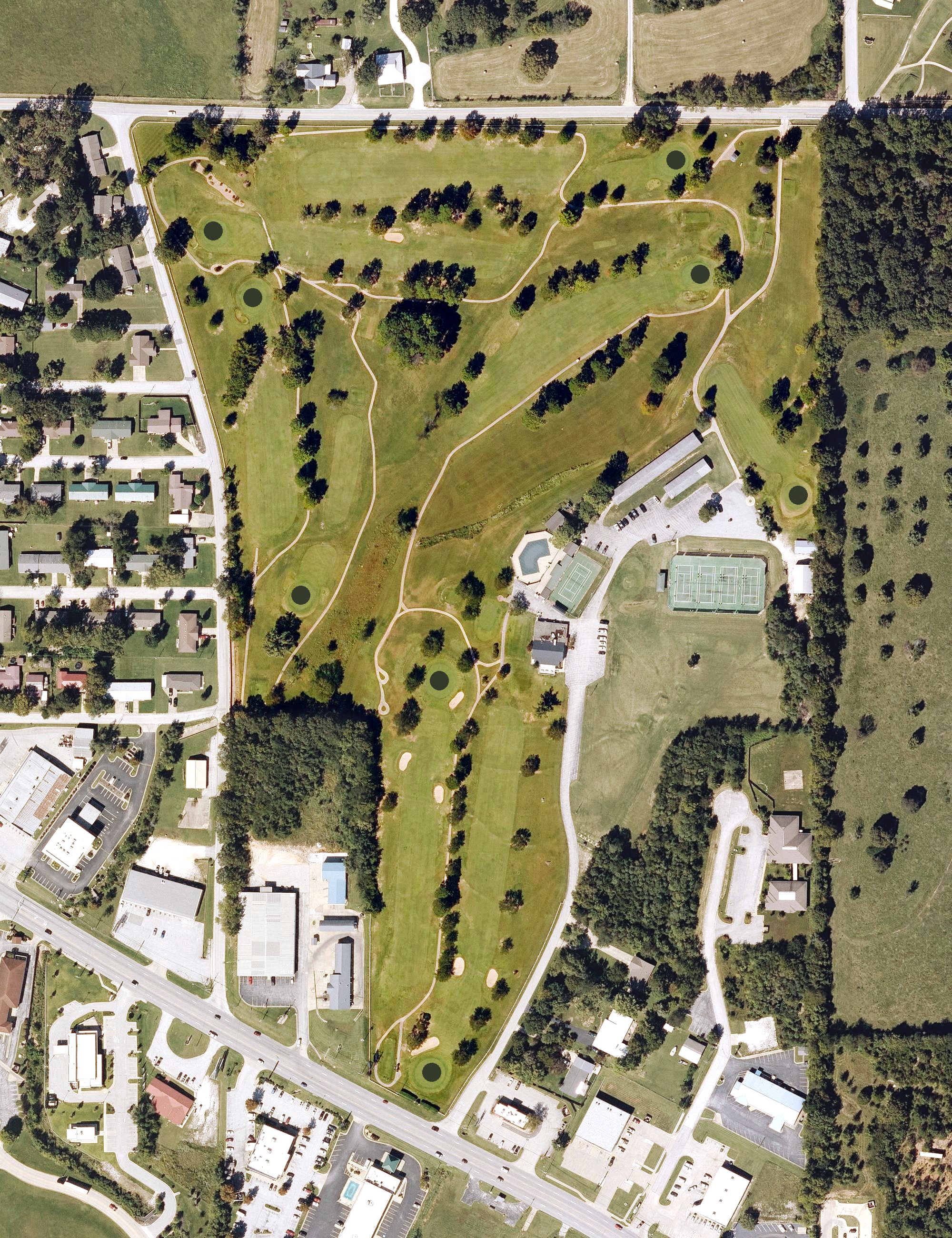 Aerial view of Harrison Country Club, AR