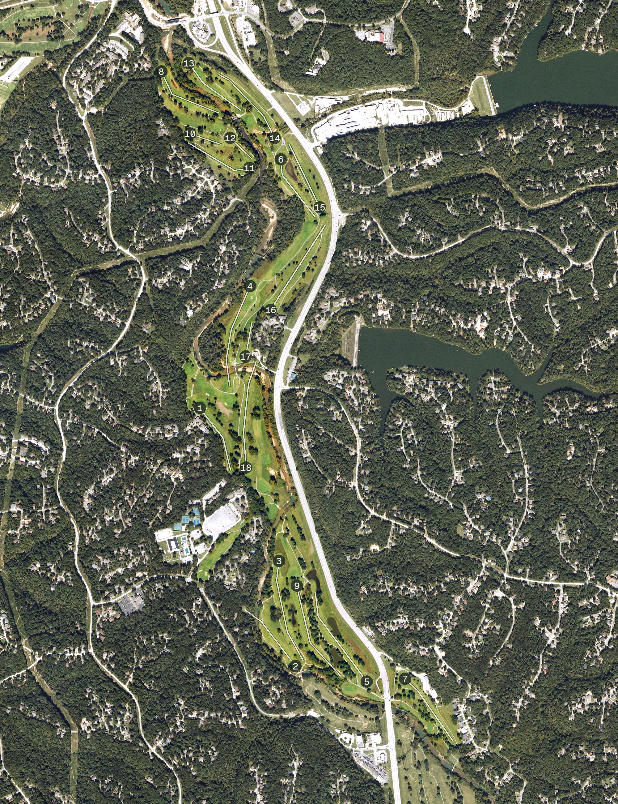 Aerial view of Kingswood Berksdale Golf Course, AR