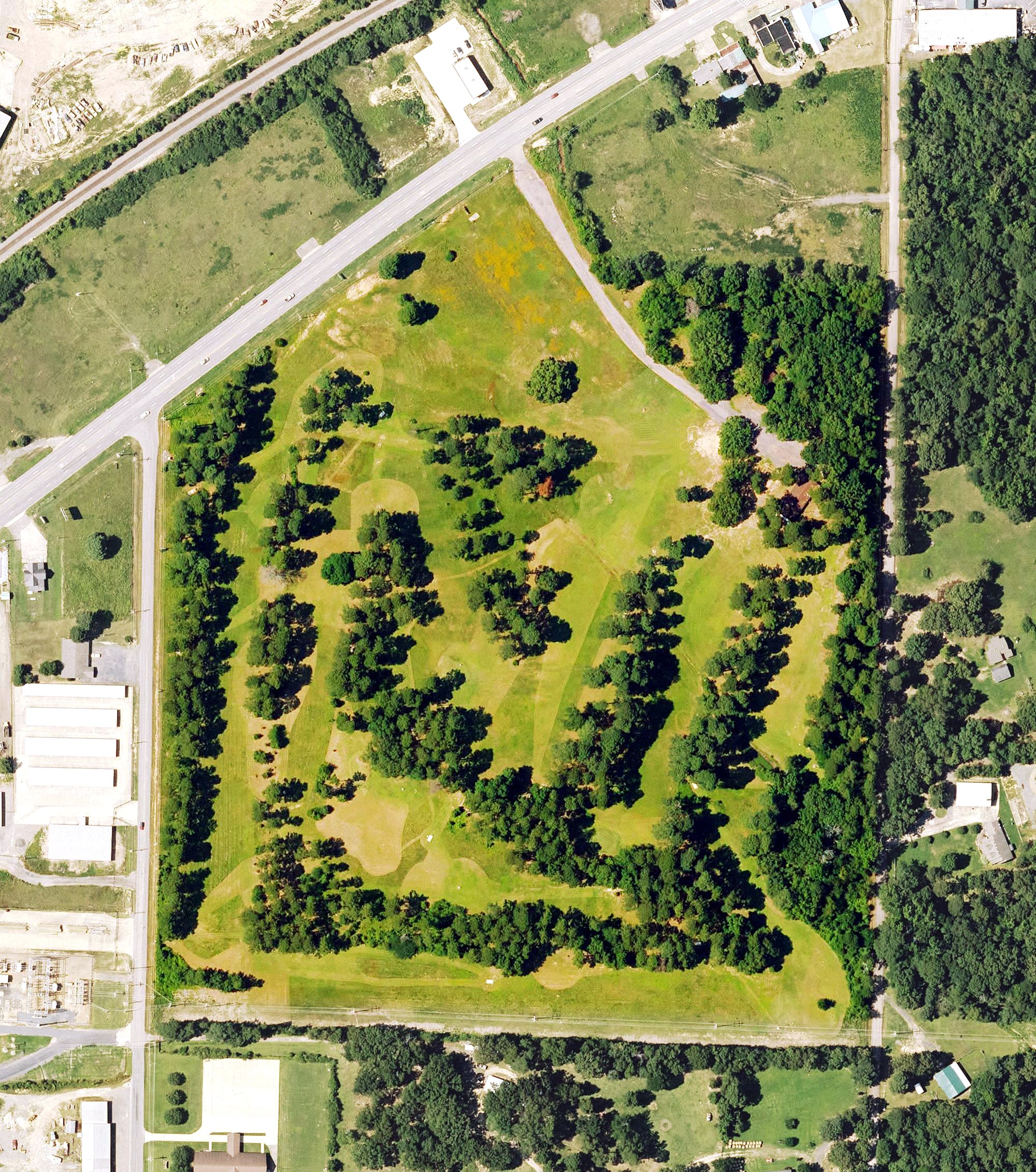 Aerial view of Lions Club Golf Course, AR