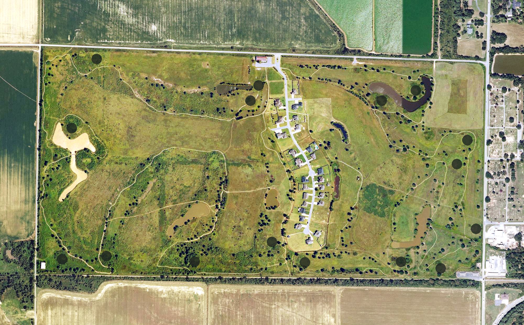 Aerial view of Lonoke Golf Course, AR