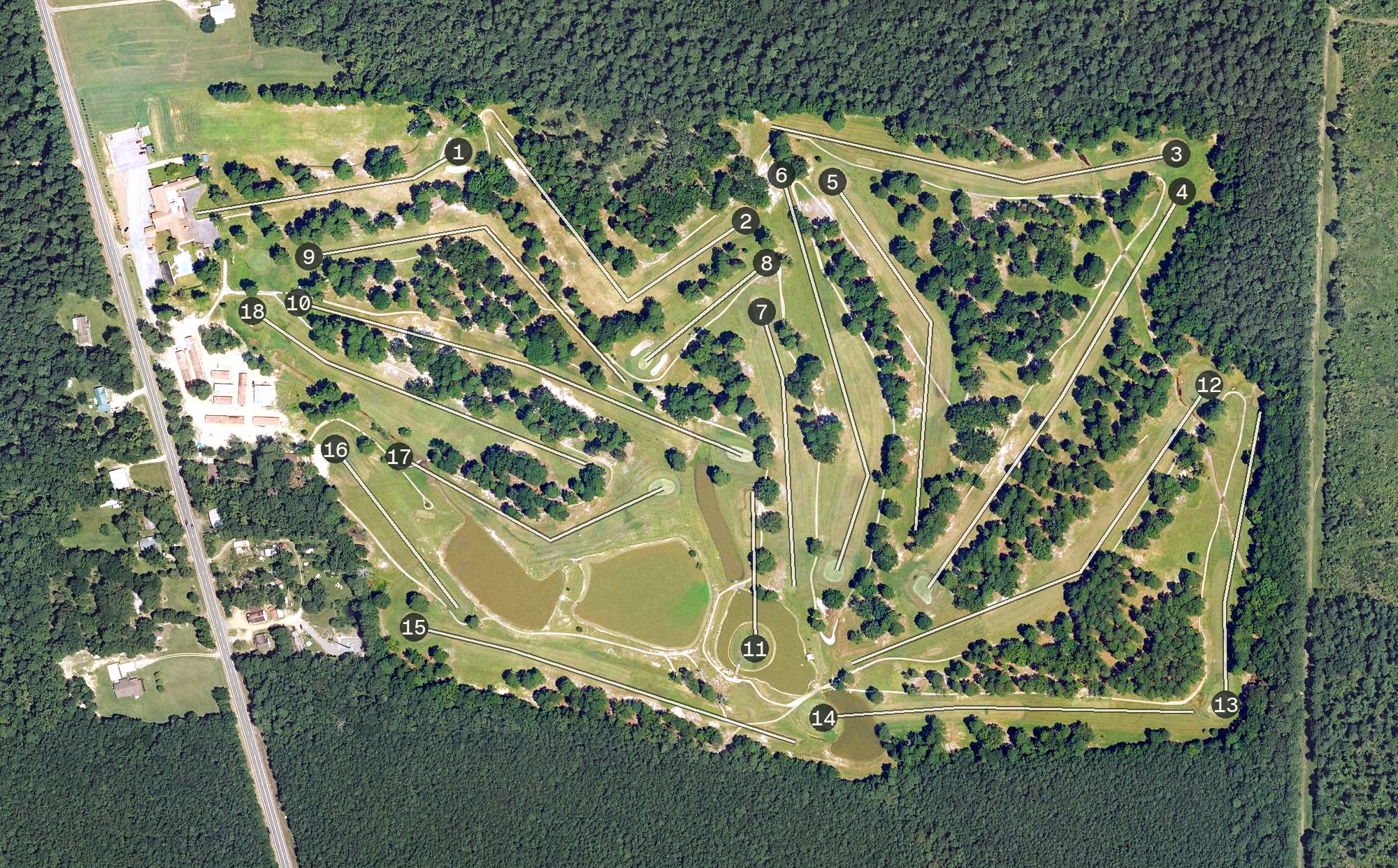 Aerial view of Magnolia Country Club, AR