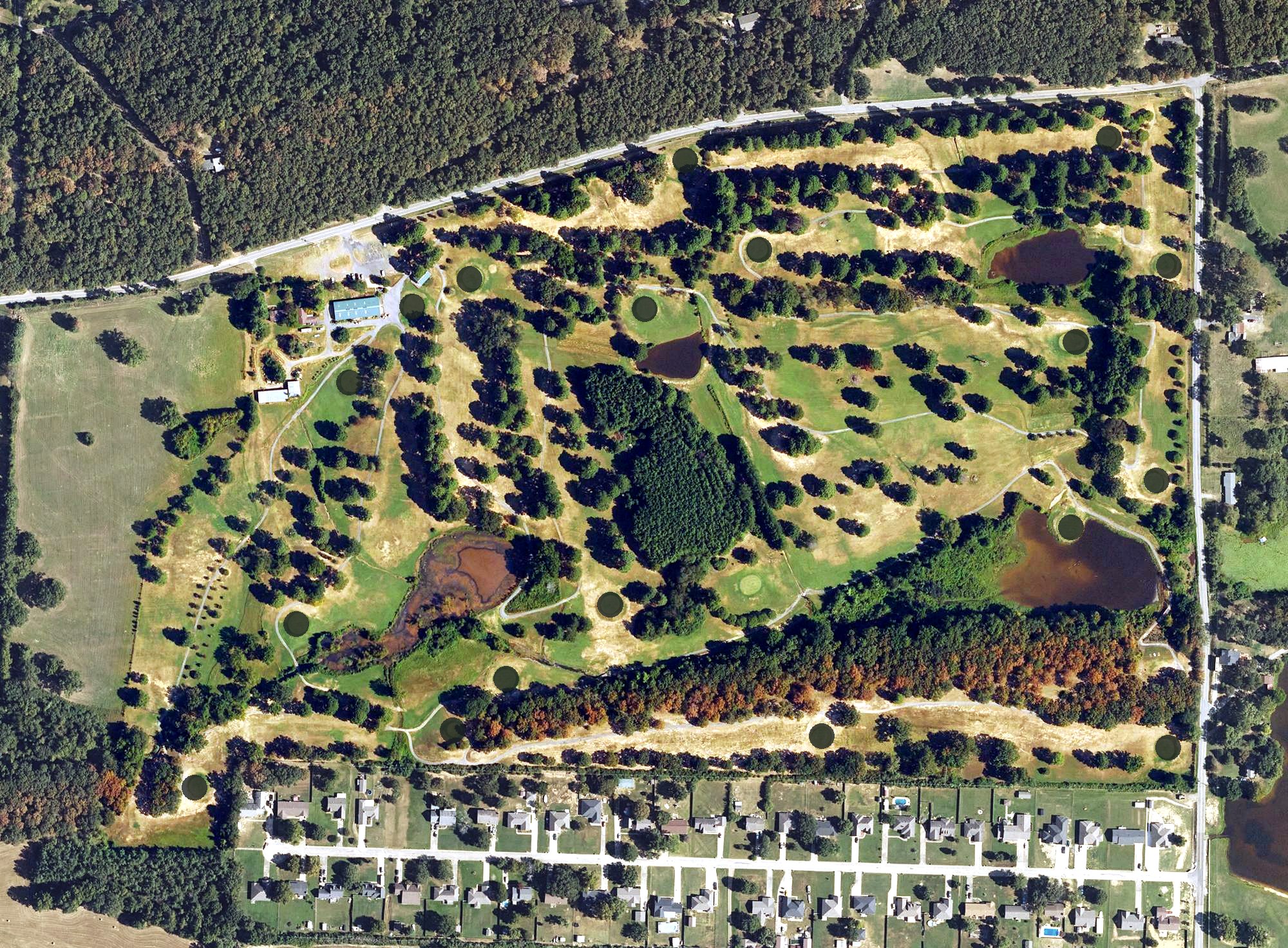 Aerial view of Pine Valley Golf Course, AR