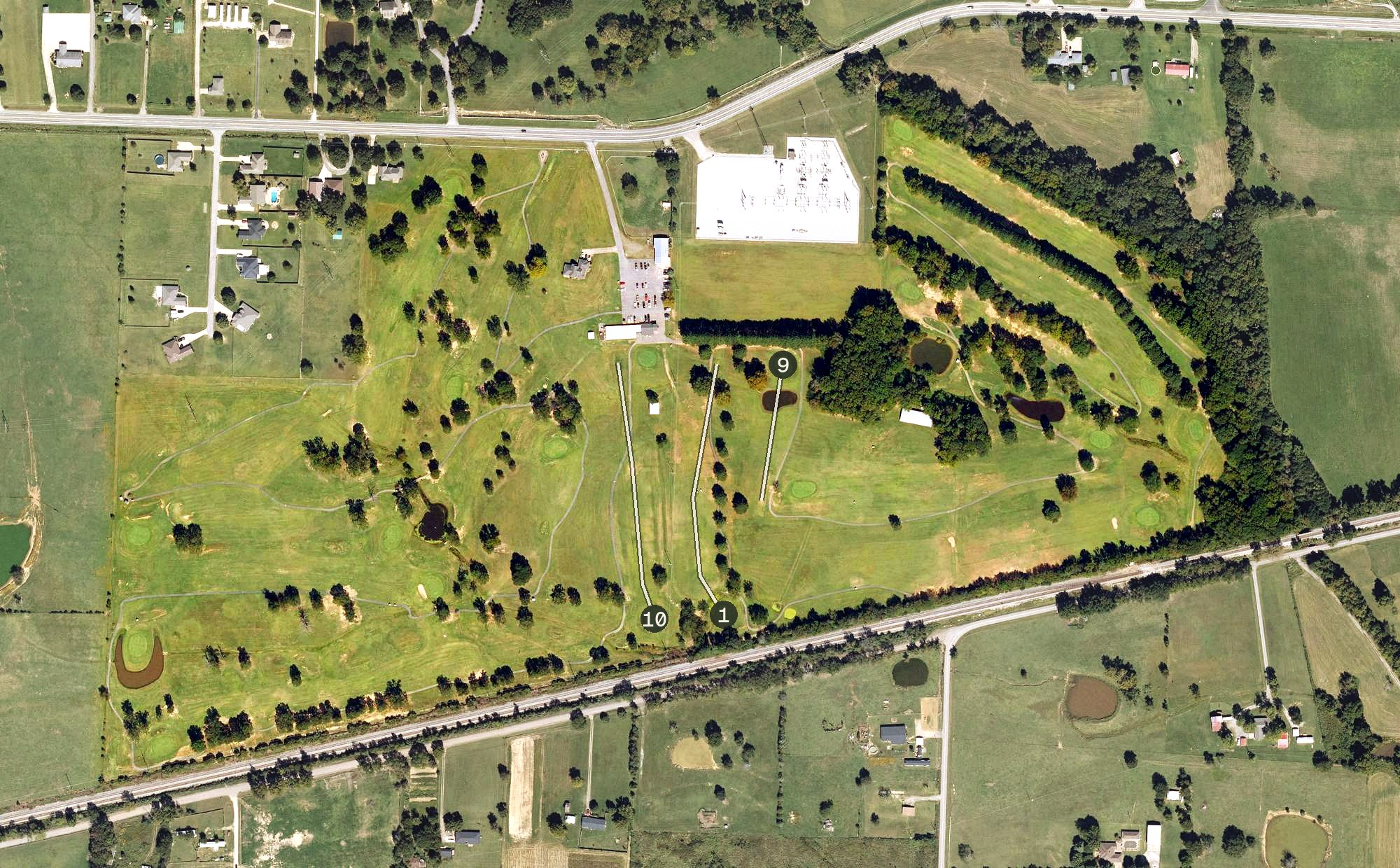 Aerial view of River Valley Golf Course, AR