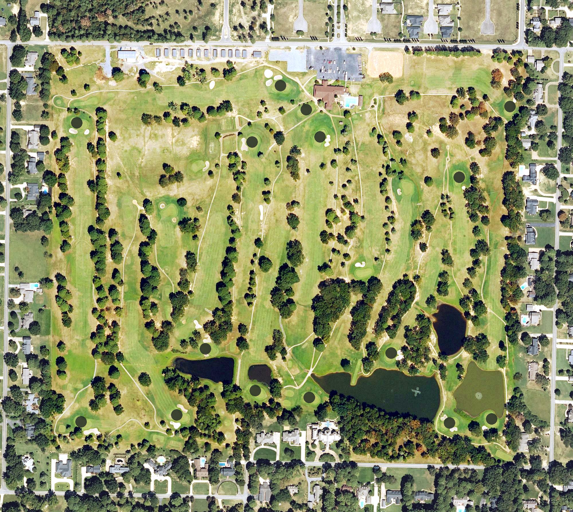 Aerial view of Searcy Country Club, AR
