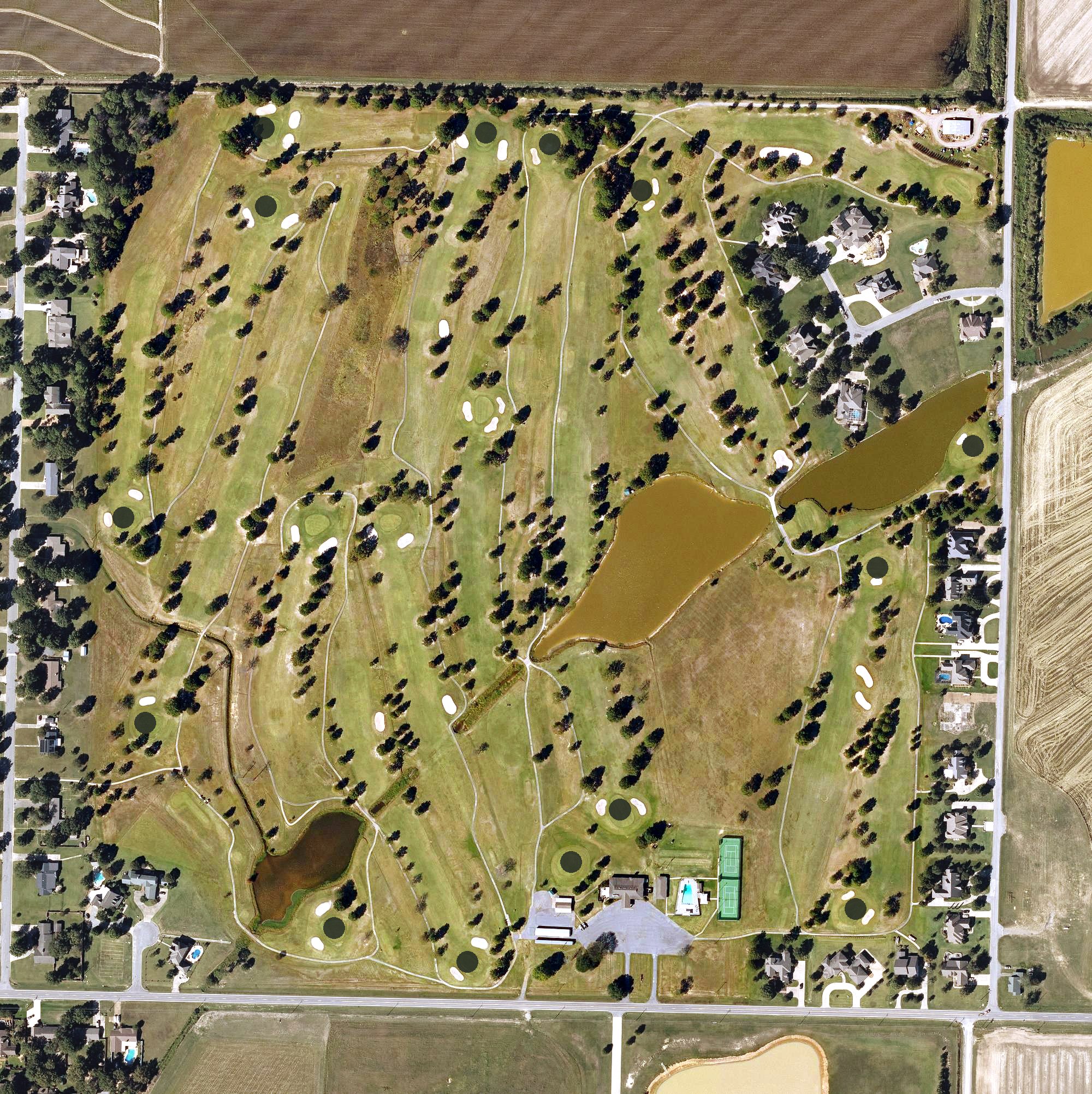 Aerial view of Stuttgart Country Club, AR