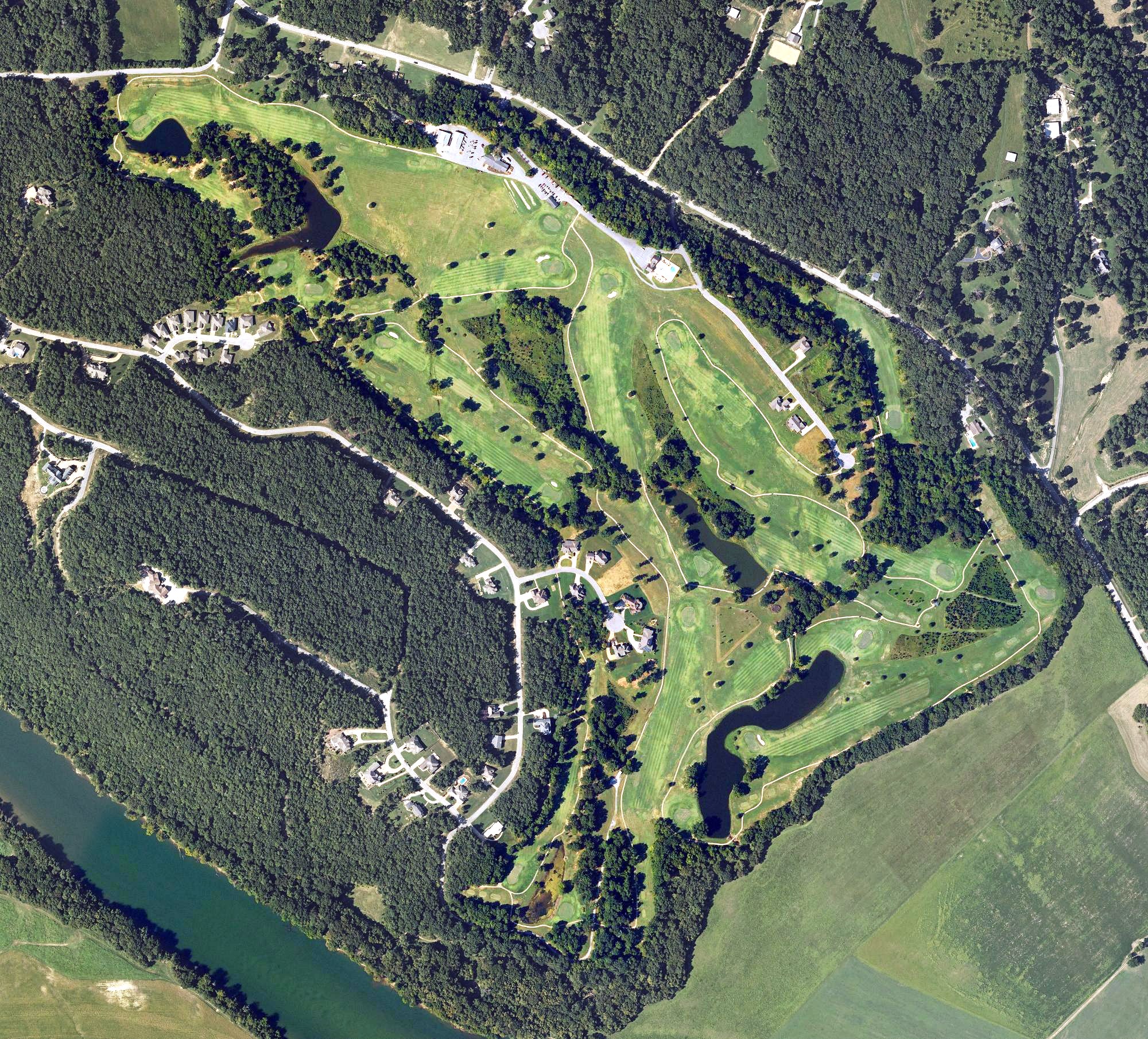 Aerial view of The Course at Eagle Mountain, AR