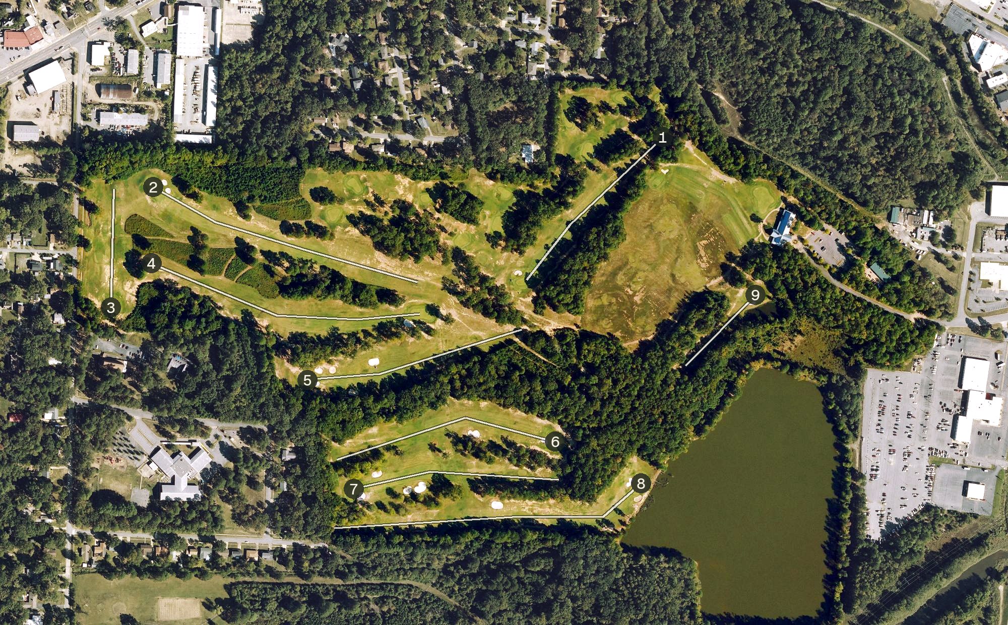Aerial view of The First Tee of Central Arkansas, AR