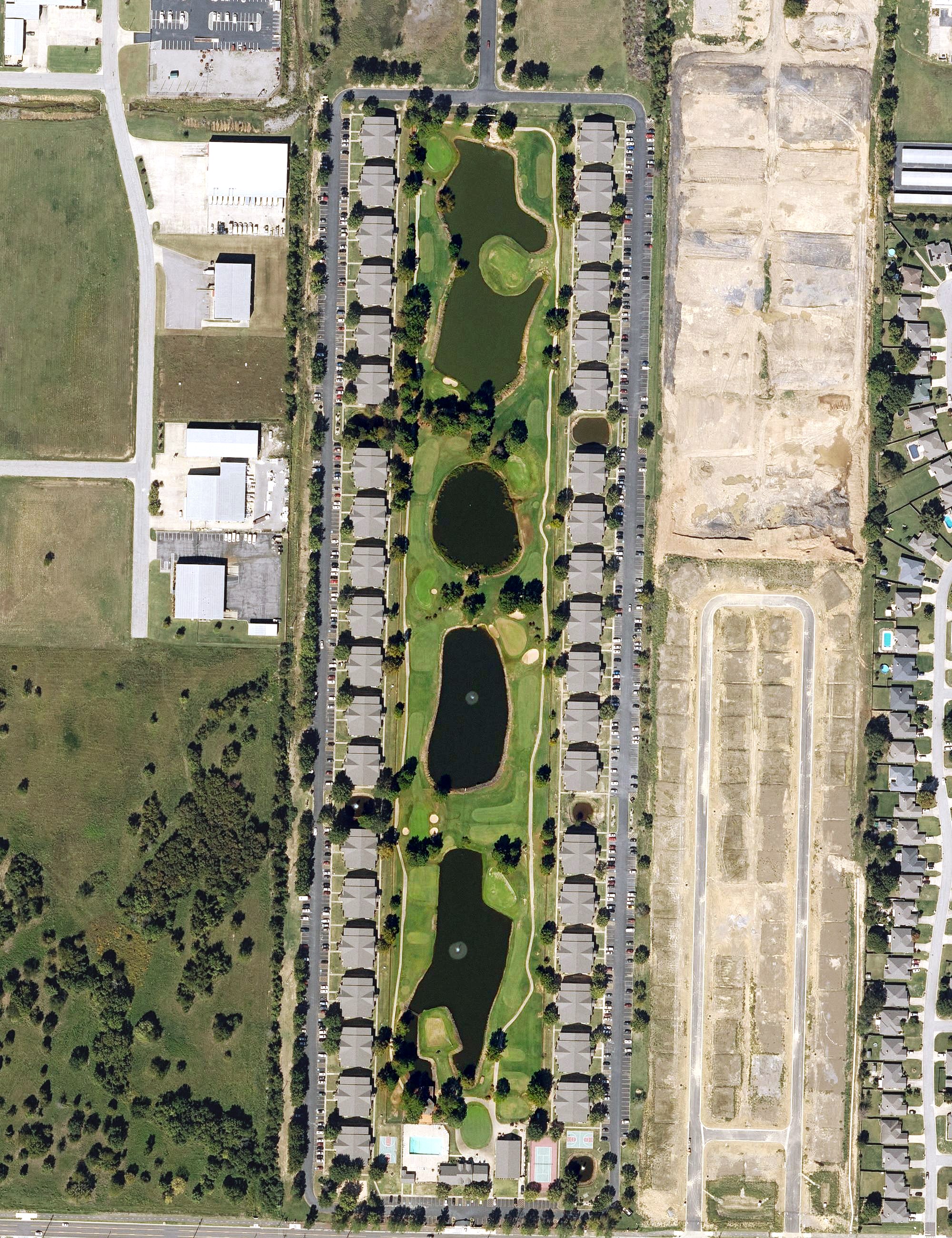Aerial view of The Links at Fort Smith Golf & Athetic Club, AR