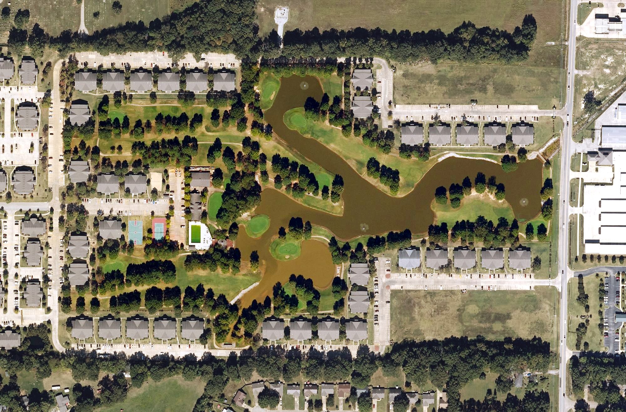 Aerial view of The Links at Jonesboro Golf & Athletic Club, AR
