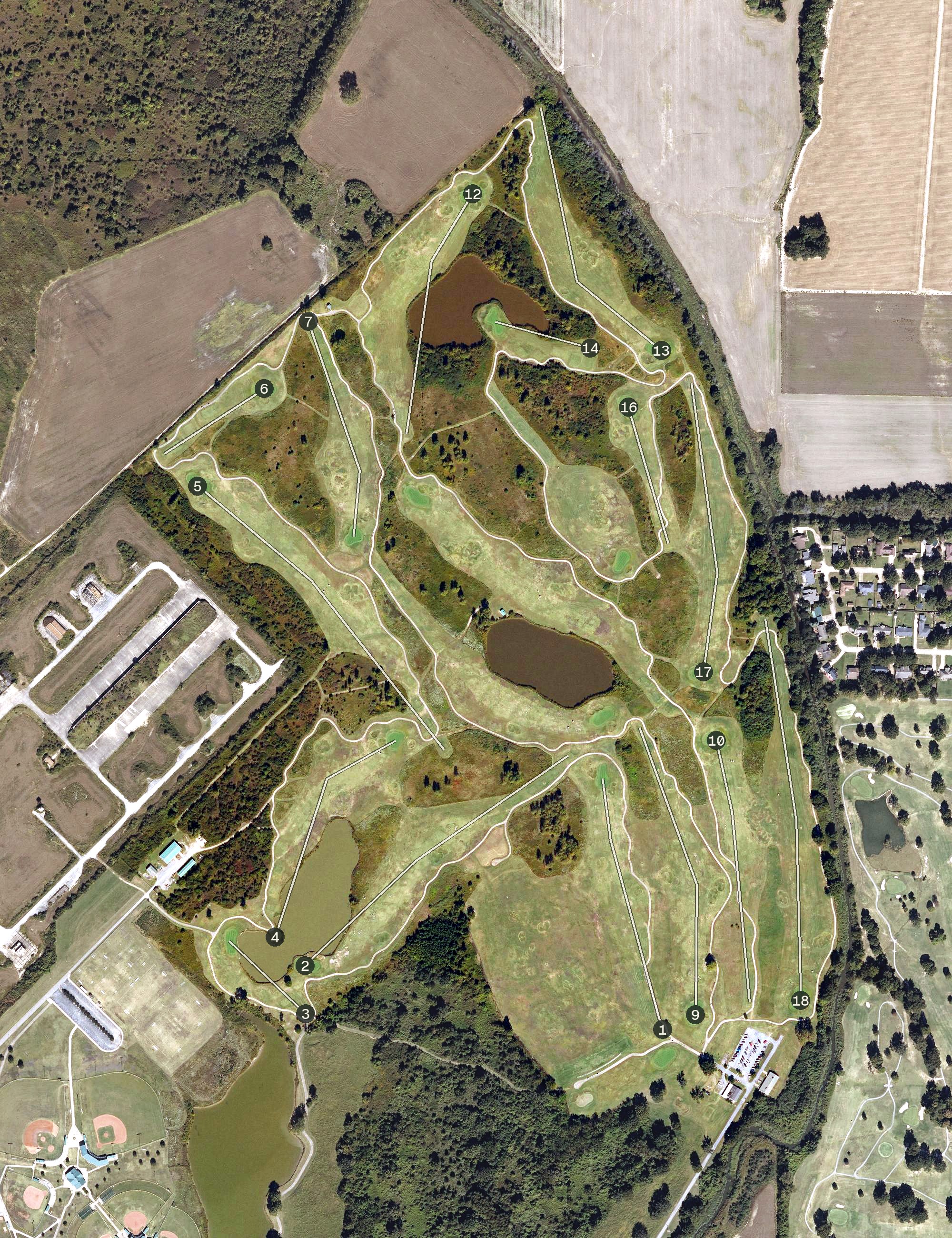 Aerial view of Thunder Bayou Golf Links, AR