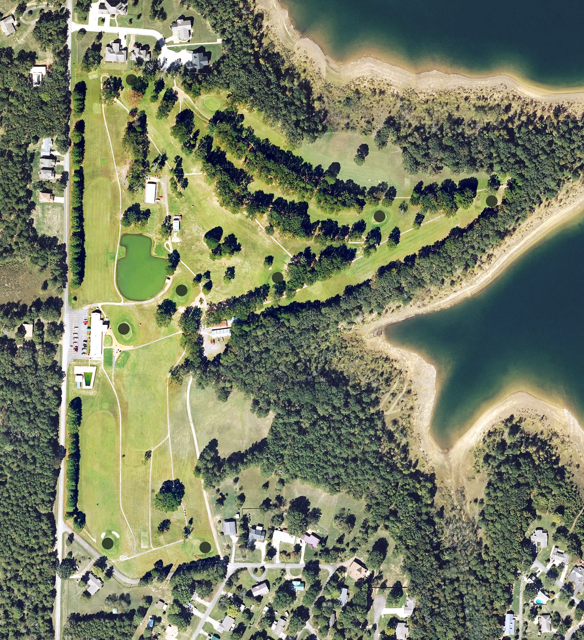 Aerial view of Thunderbird Golf Course, AR