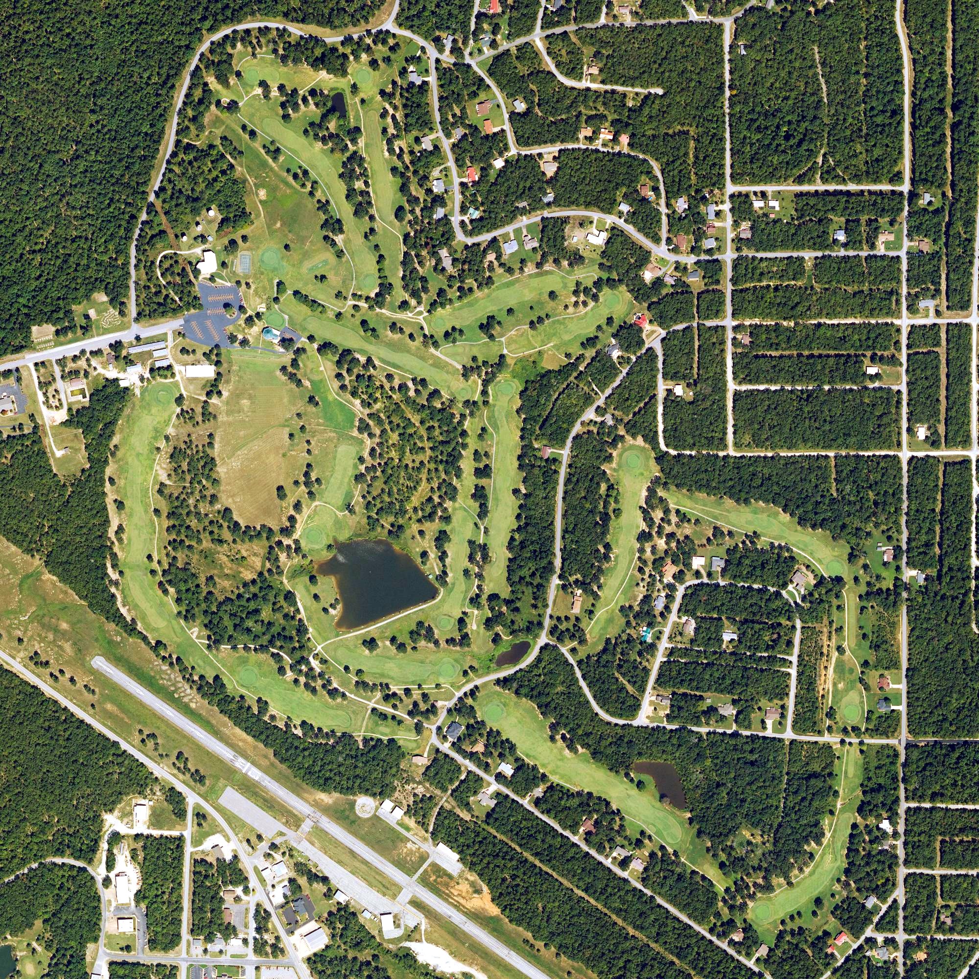 Aerial view of Turkey Mountain Golf Course, AR