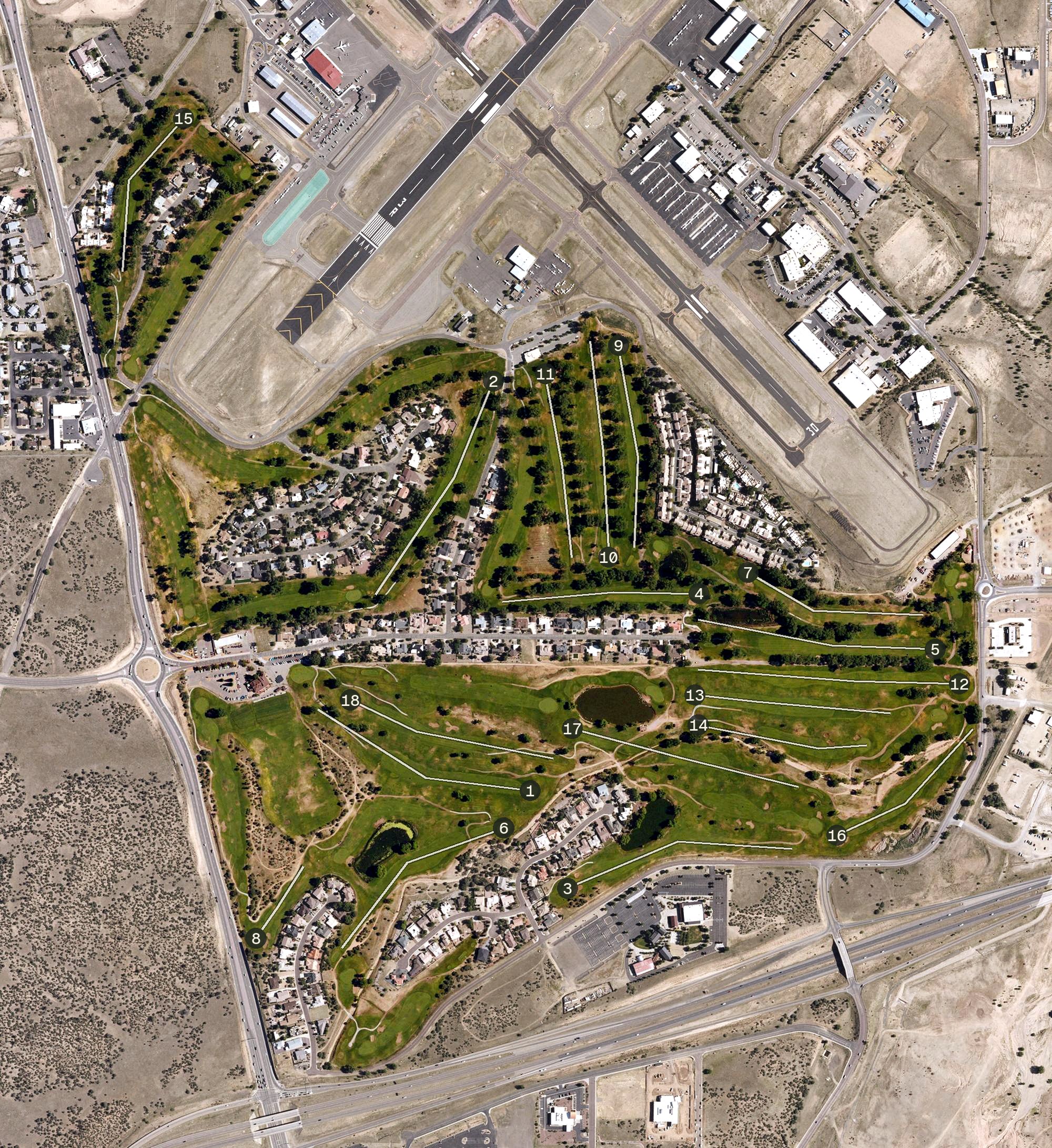 Aerial view of Antelope Hills Golf Course, AZ