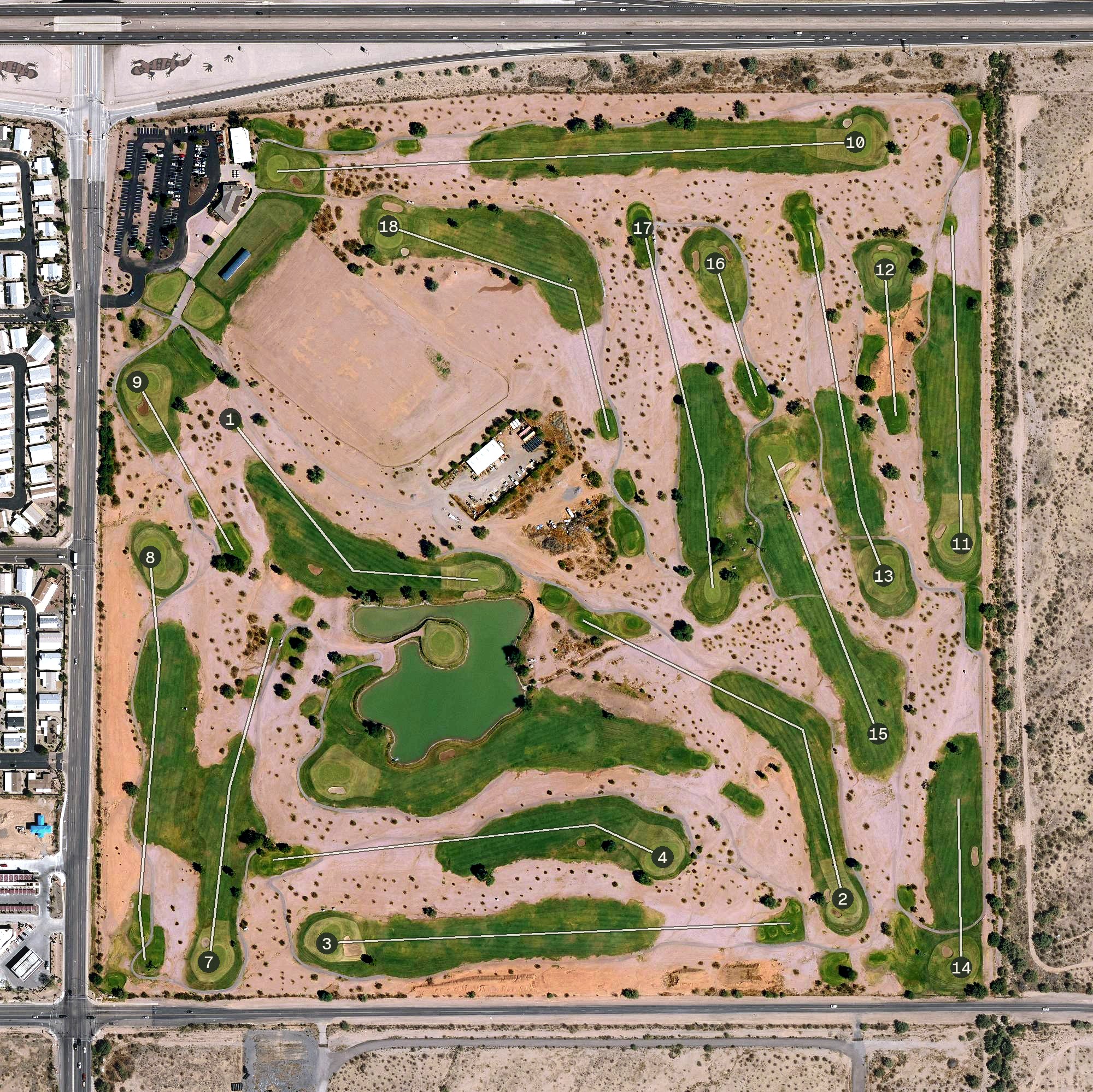 Aerial view of Apache Creek Golf Club, AZ