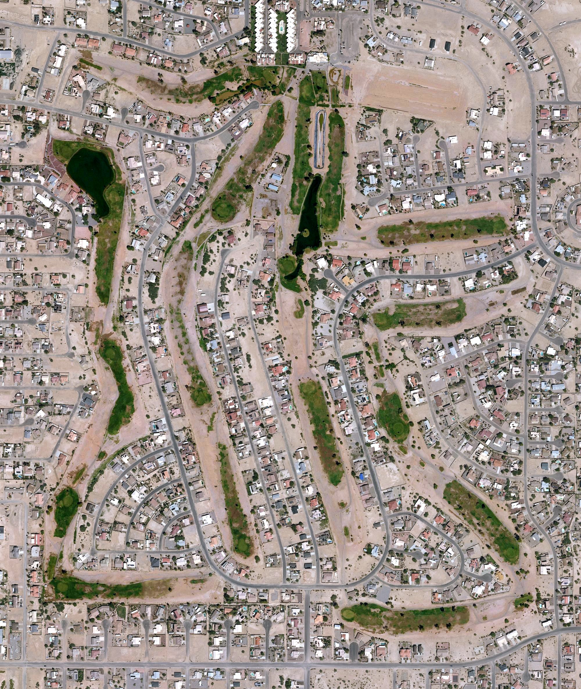 Aerial view of Arizona City Golf Course, AZ