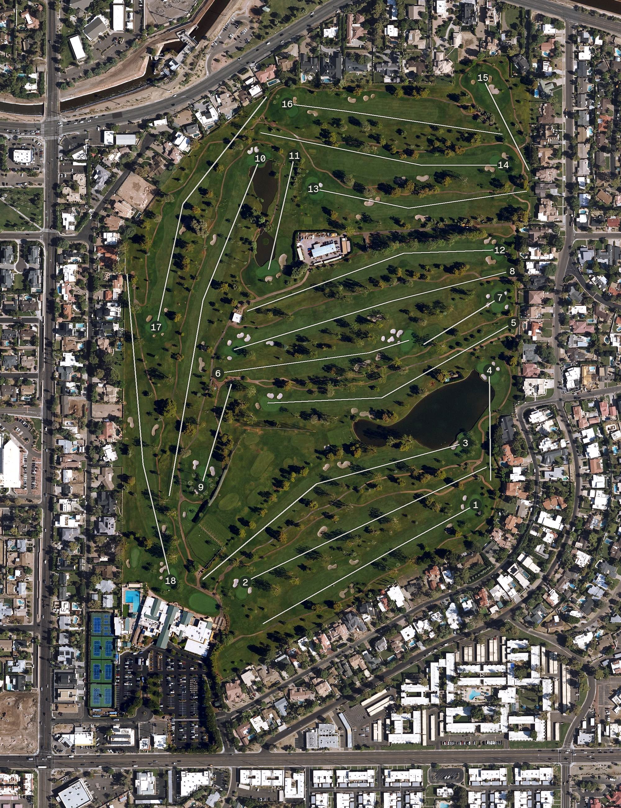 Aerial view of Arizona Country Club, AZ