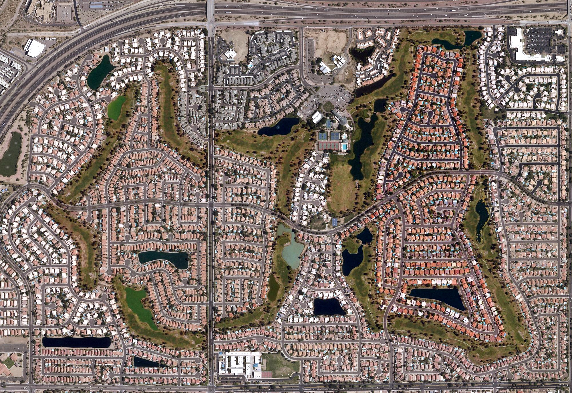 Aerial view of Arrowhead Country Club, AZ