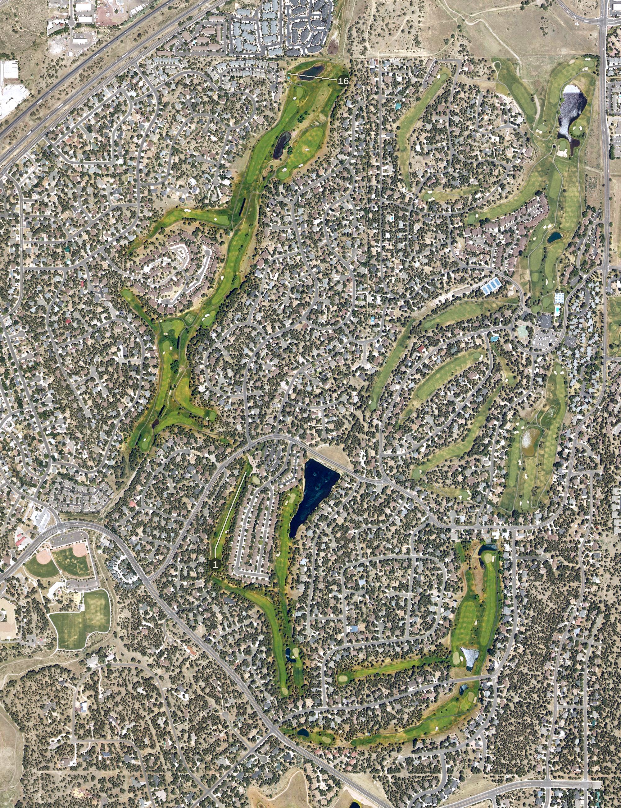 Aerial view of Aspen Valley Golf Club, AZ