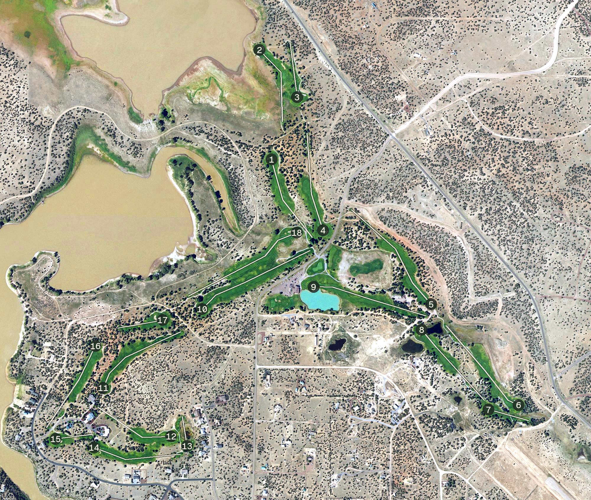 Aerial view of Birdie Ranch Golf Club at Silver Creek, AZ