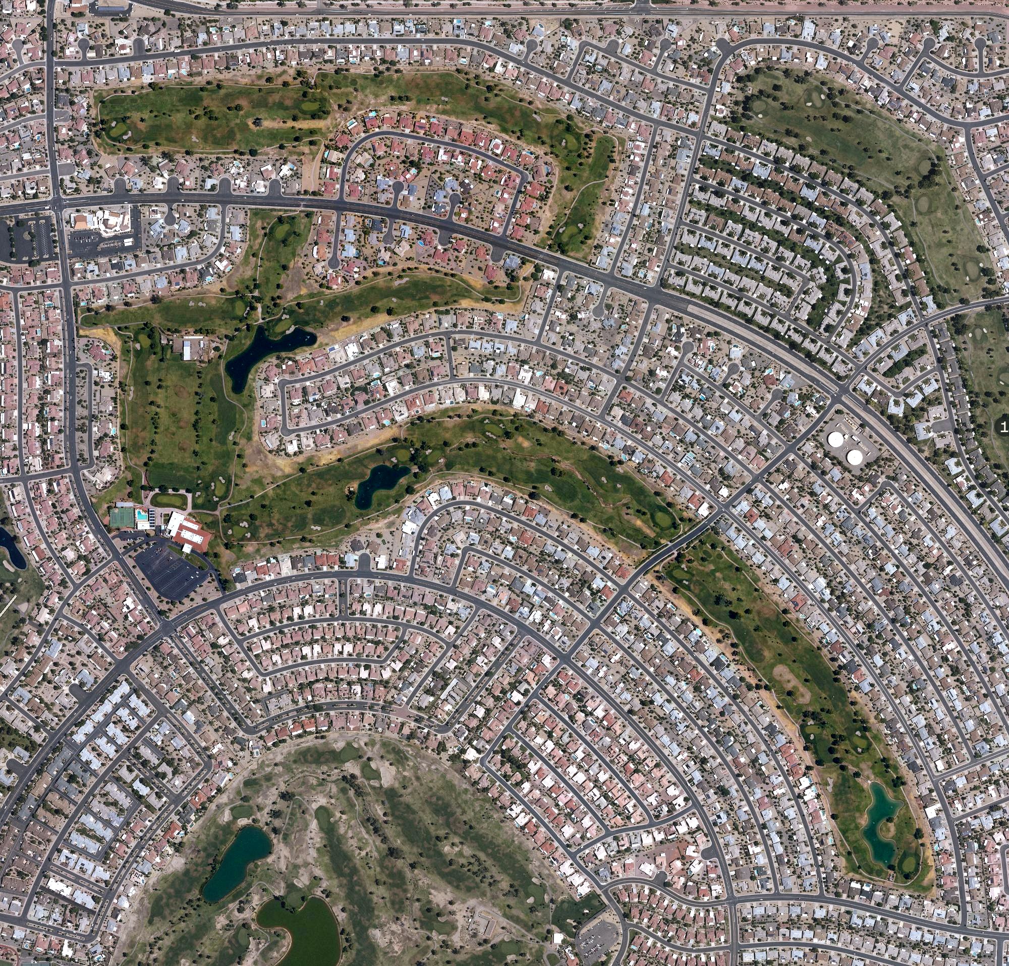 Aerial view of Briarwood Country Club, AZ