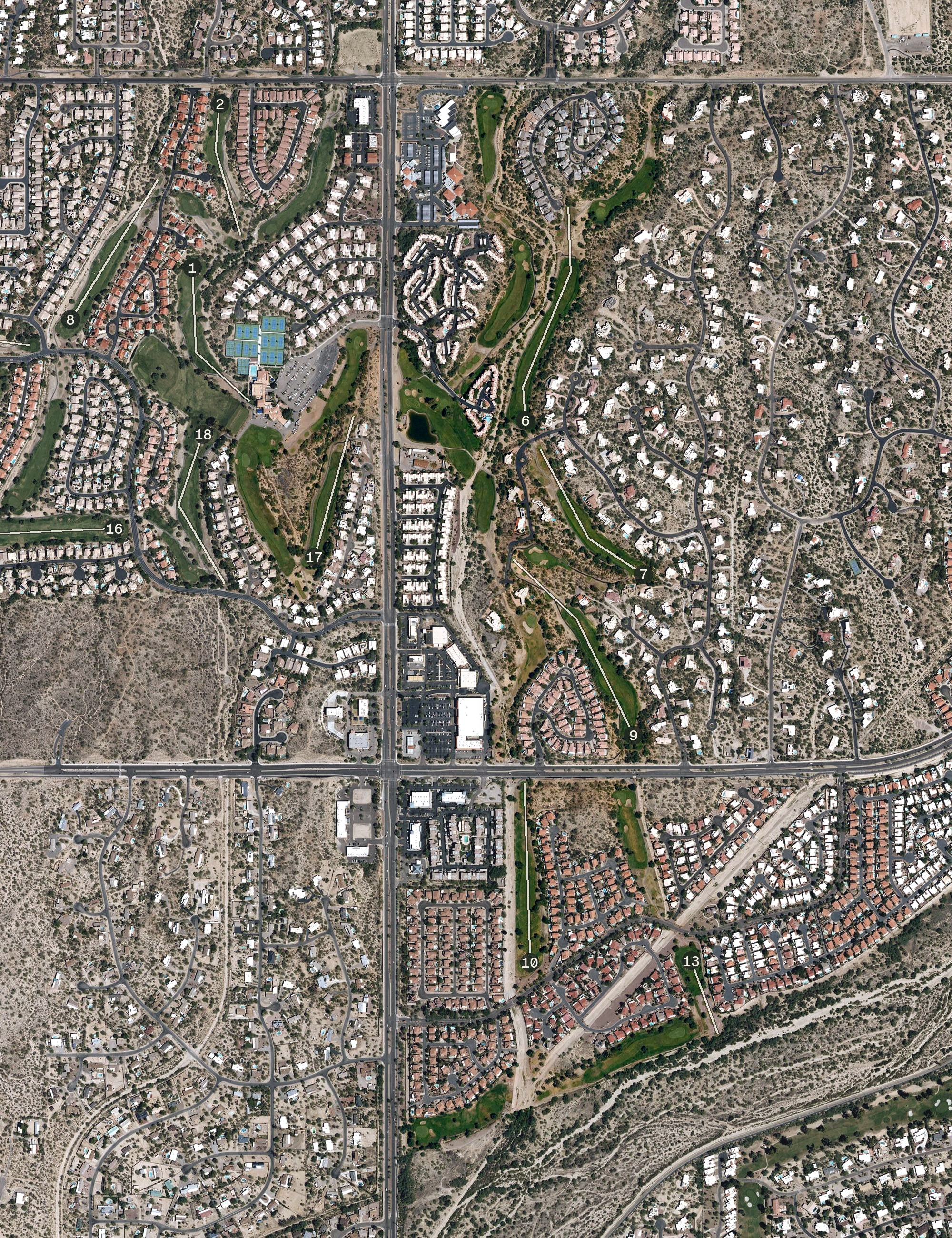 Aerial view of Cañada Course, AZ