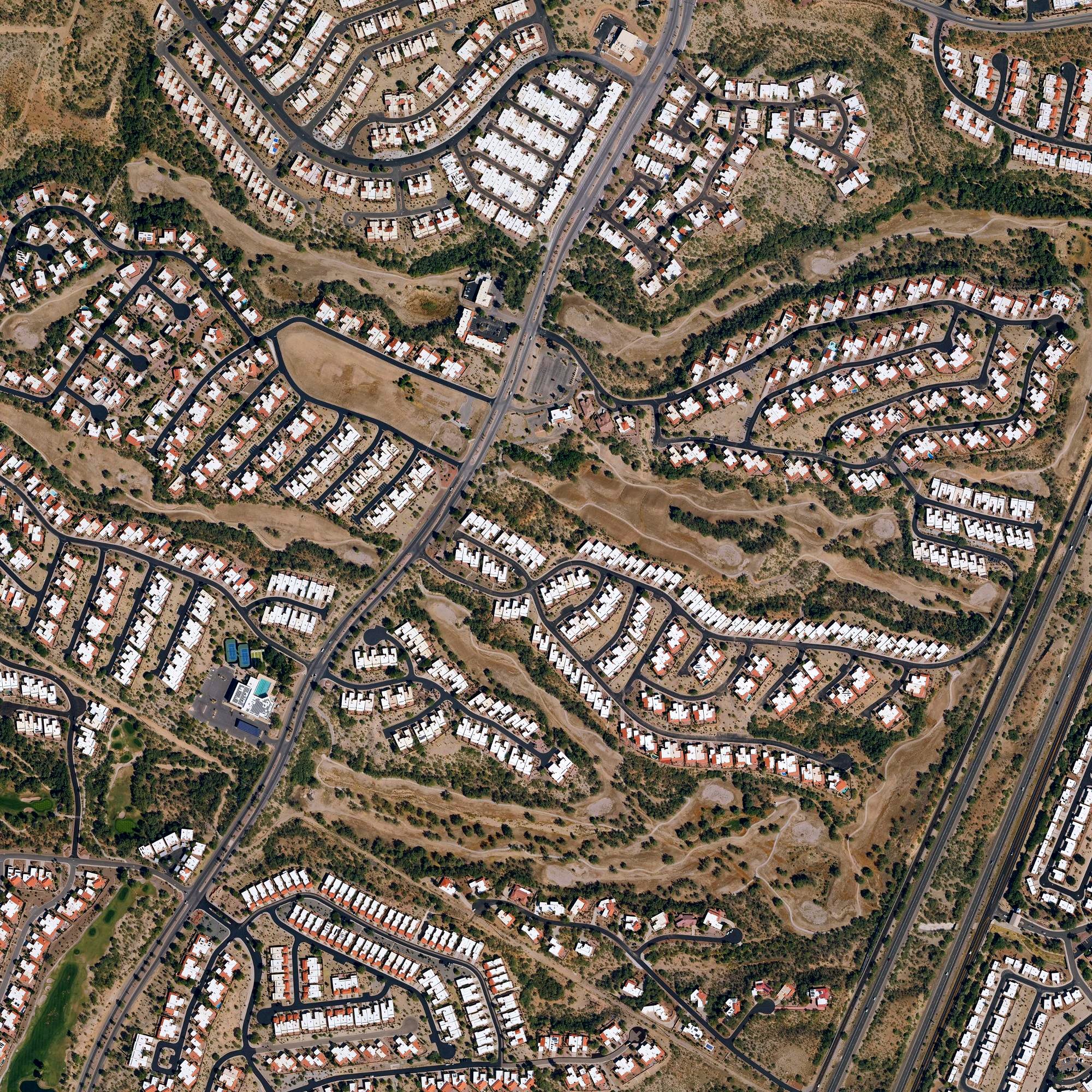 Aerial view of Canoa Hills Golf Course, AZ