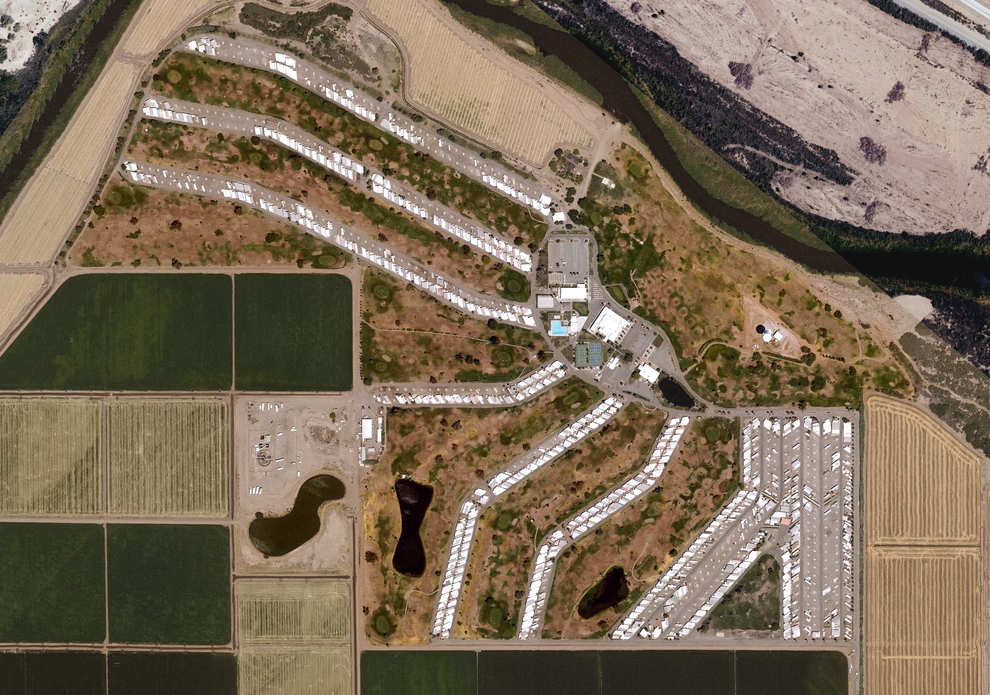Aerial view of Cocopah Bend Golf Course, AZ