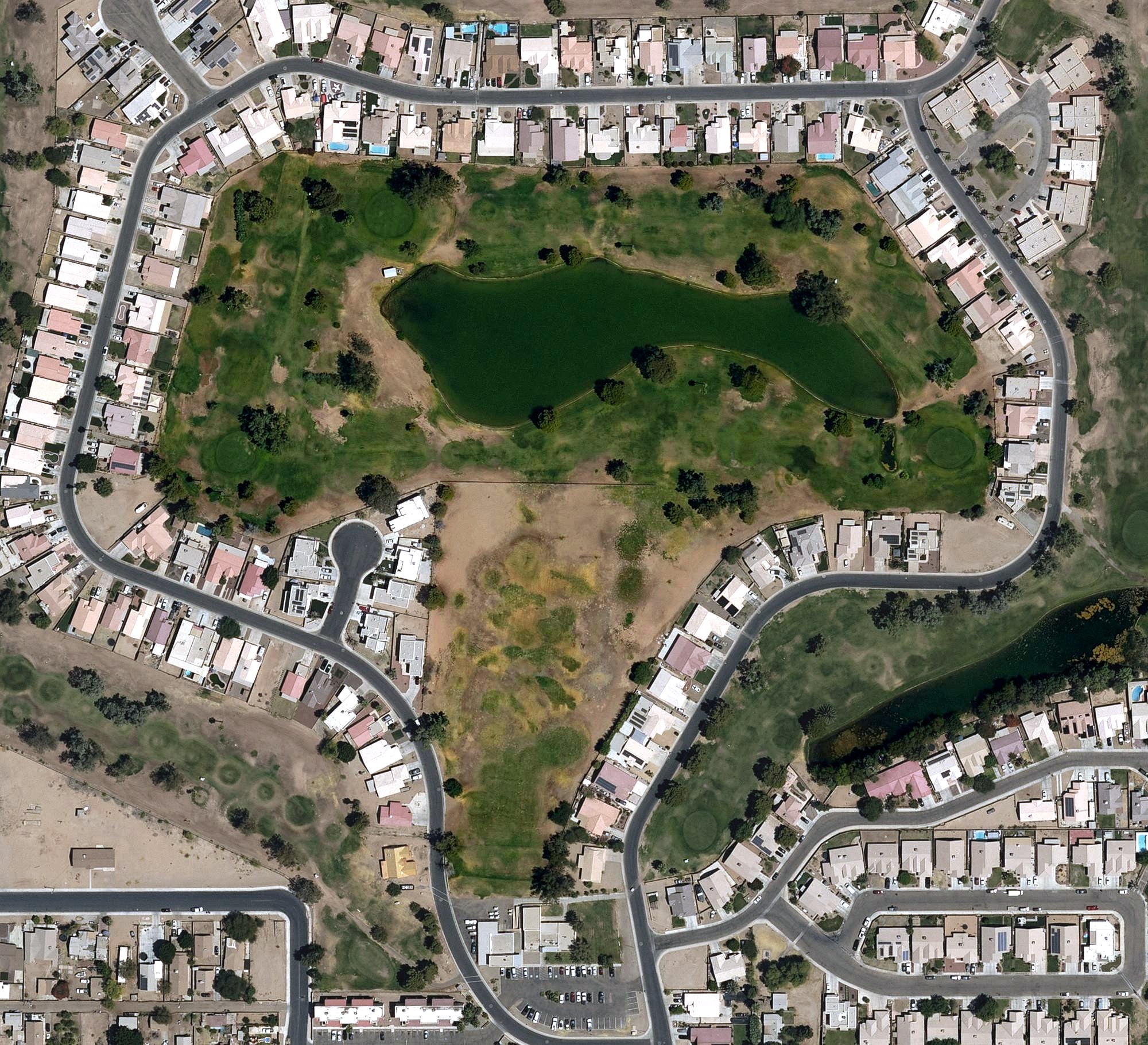 Aerial view of Cocopah Rio Colorado Golf Course, AZ