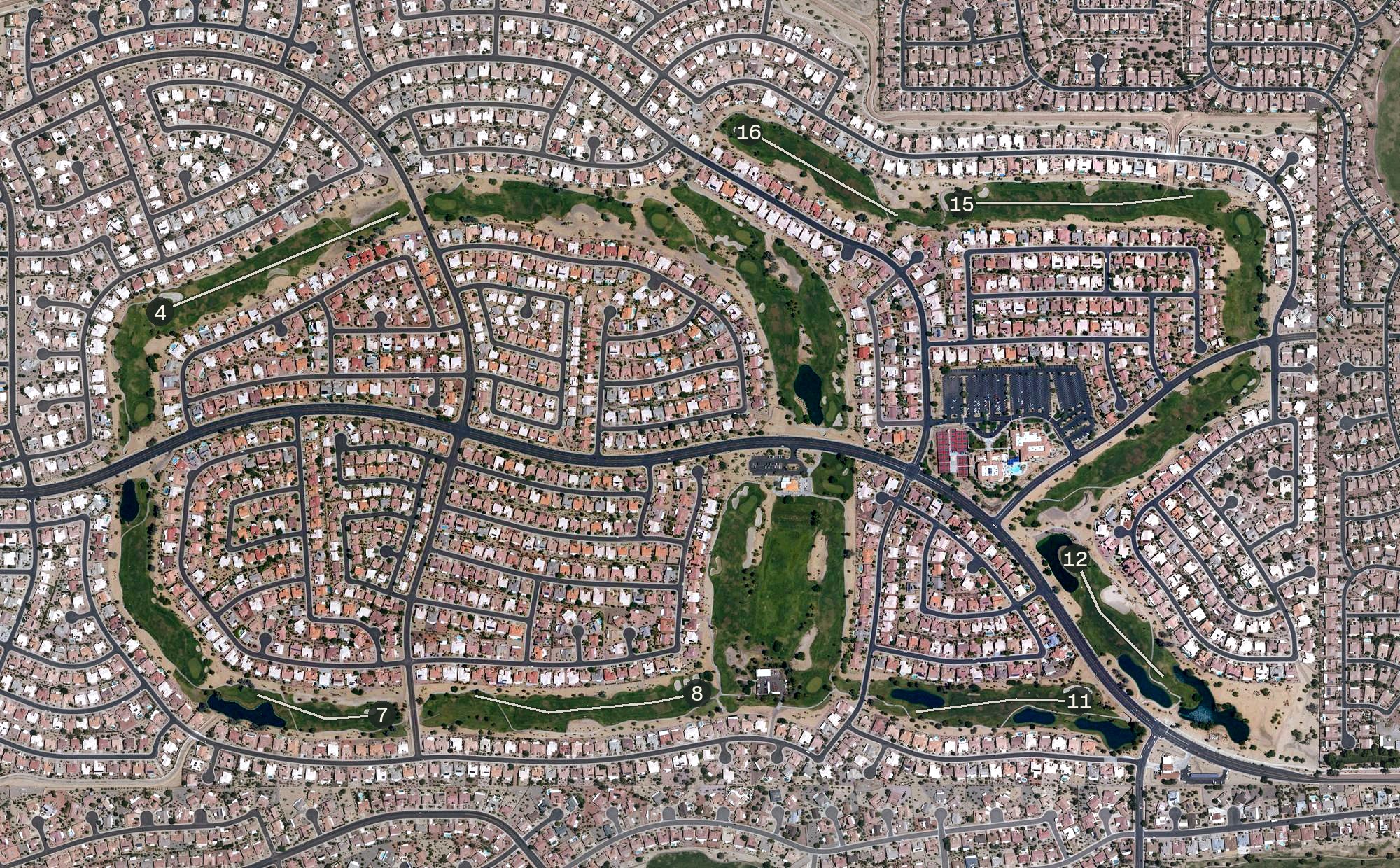Aerial view of Deer Valley Golf Course, AZ