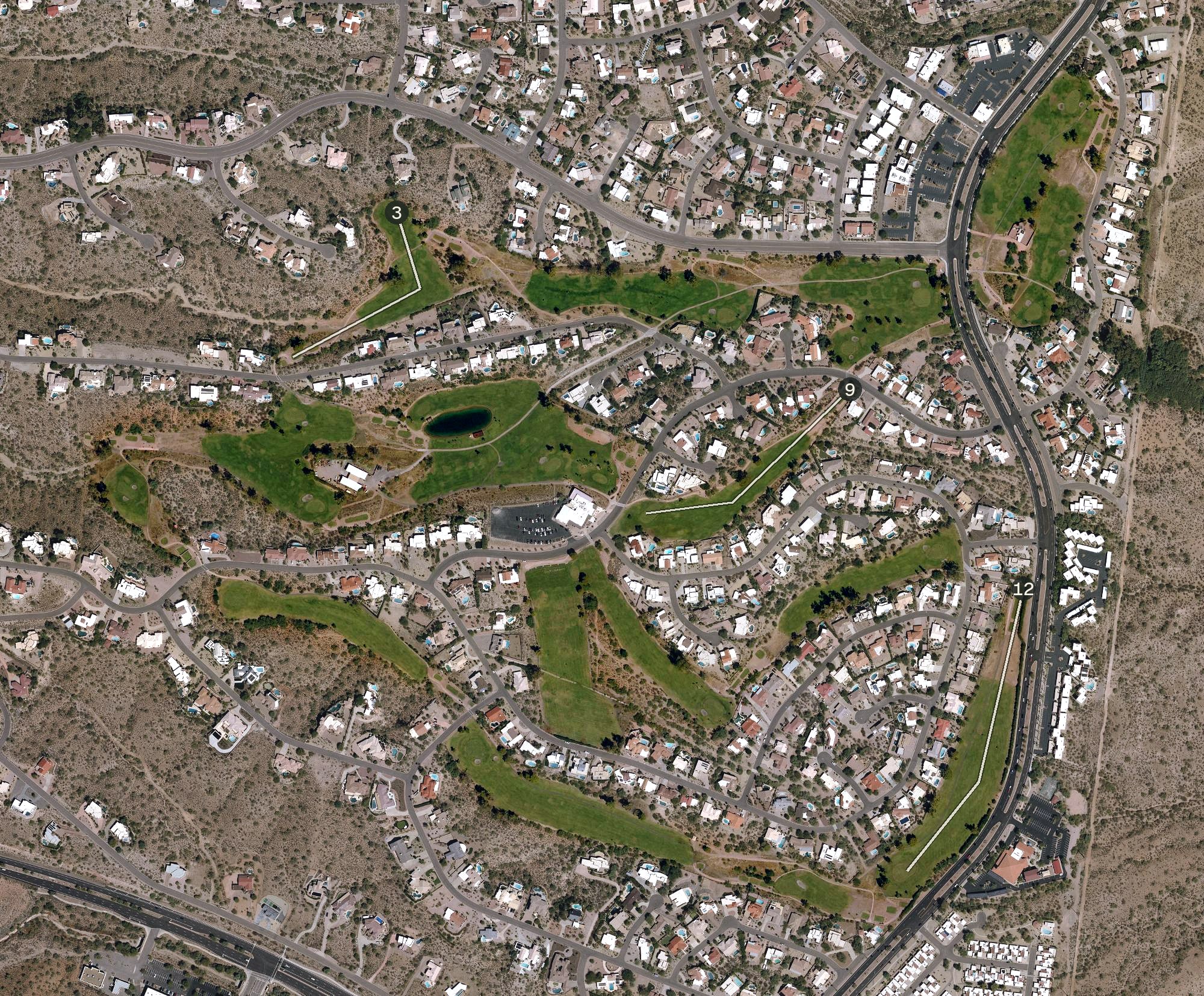 Aerial view of Desert Canyon Golf Course, AZ