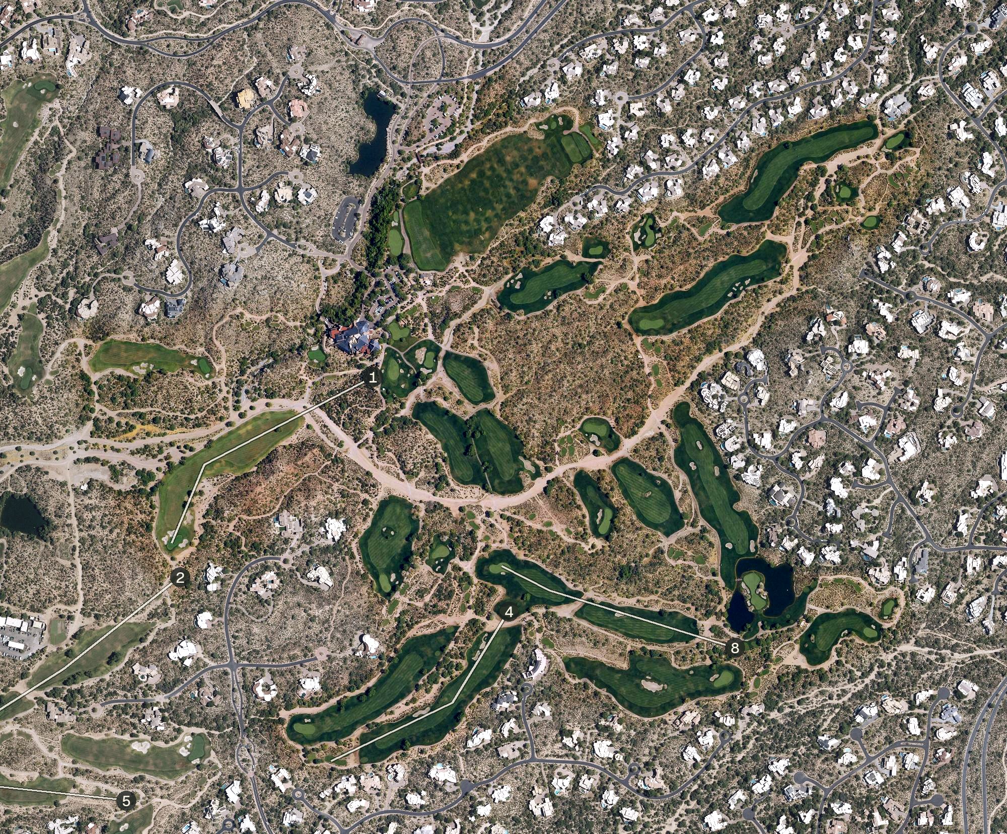 Aerial view of Desert Mountain Cochise Golf Course, AZ