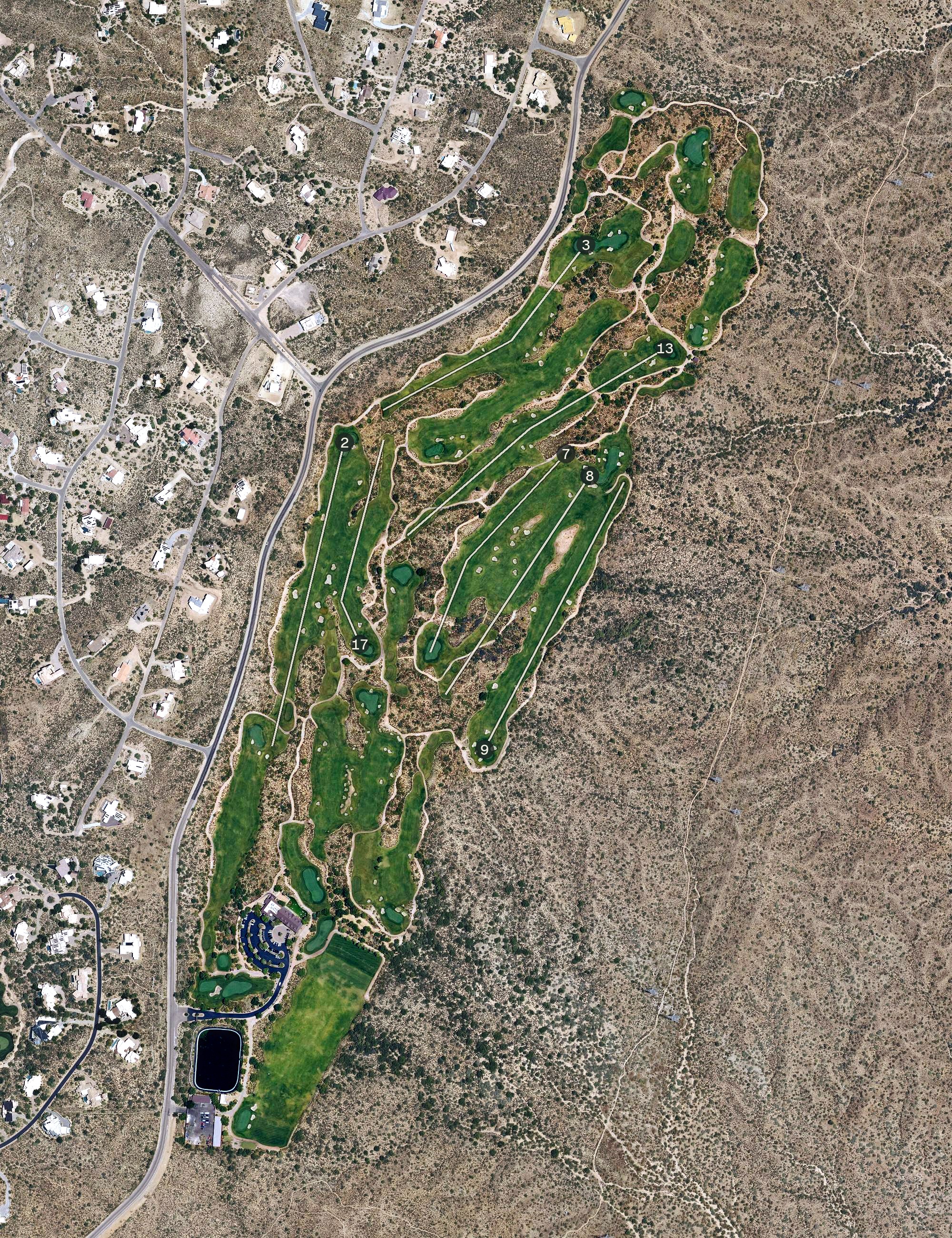 Aerial view of Desert Mountain Outlaw Golf Course, AZ