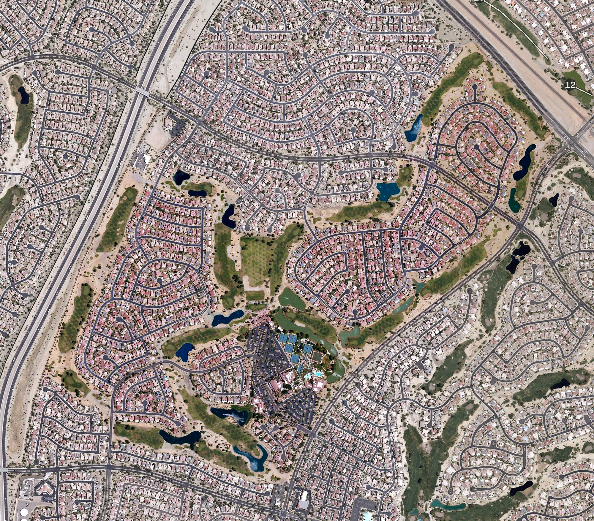 Aerial view of Desert Springs Golf Club, AZ
