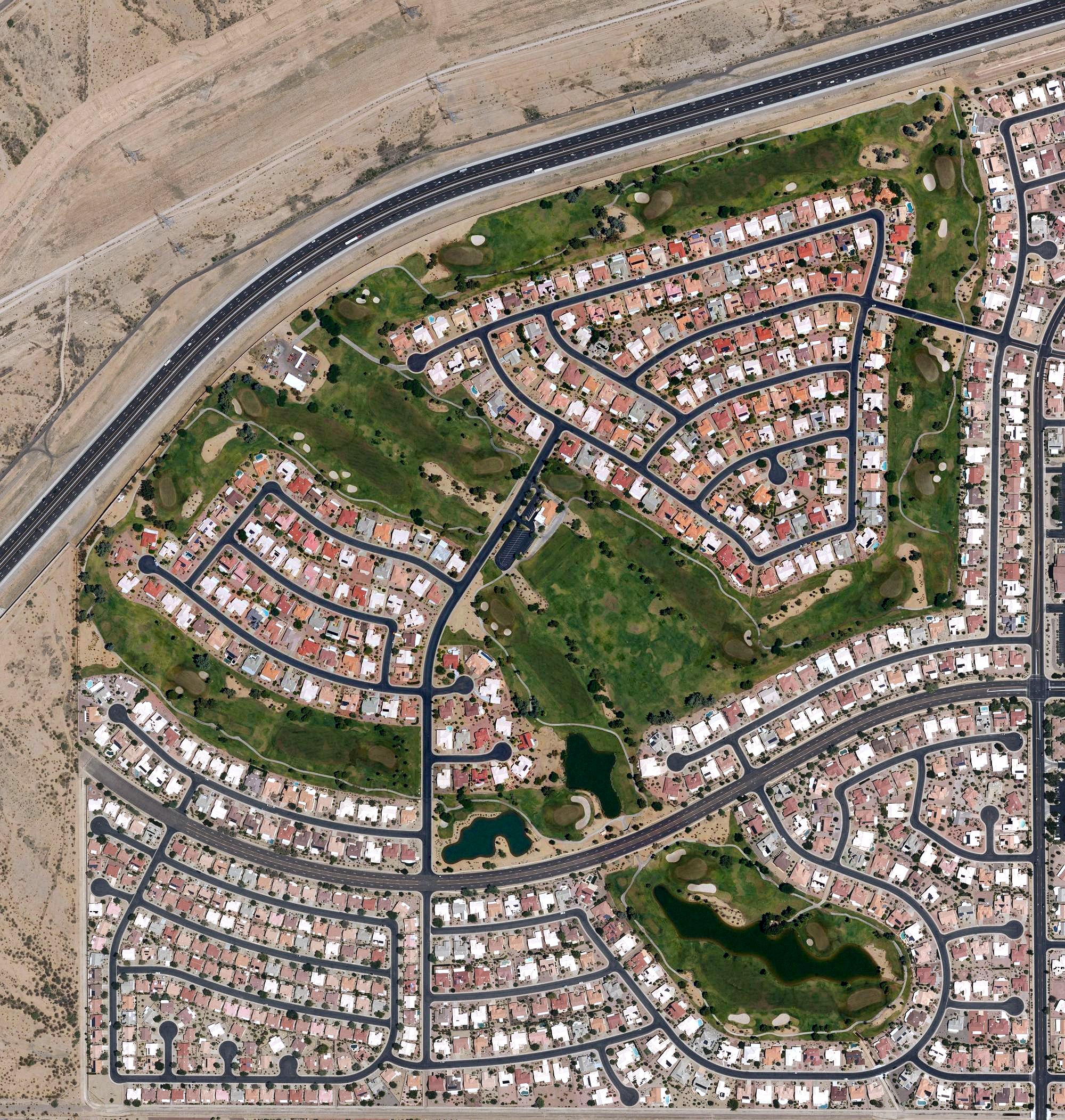 Aerial view of Desert Trails Golf Course, AZ