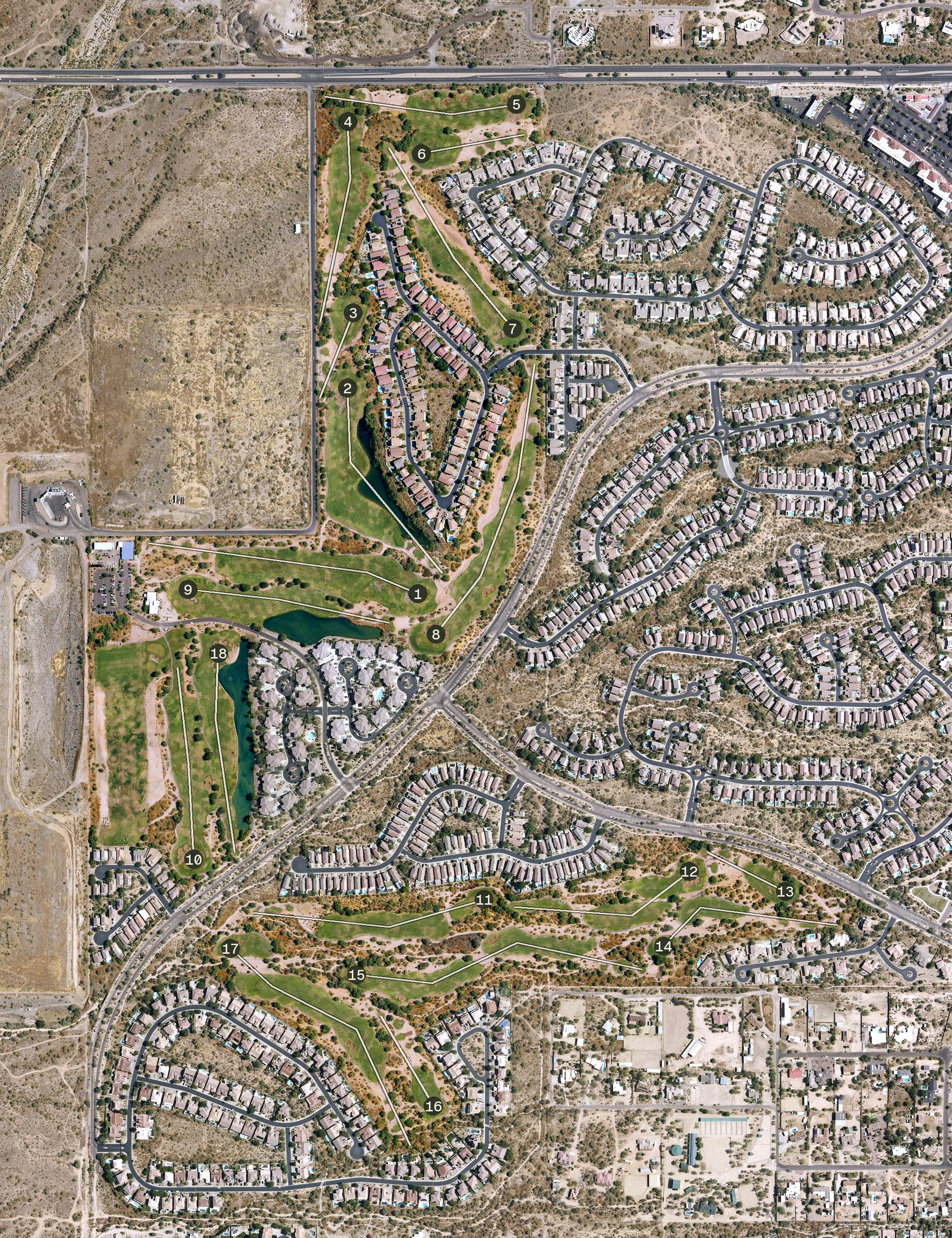 Aerial view of Dove Valley Ranch Golf Course, AZ