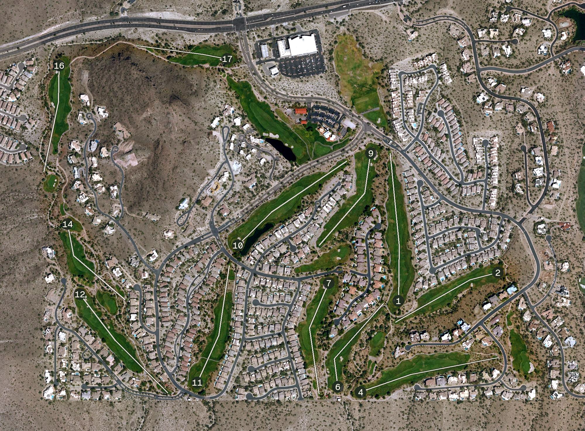Aerial view of Eagle Mountain Golf Club, AZ