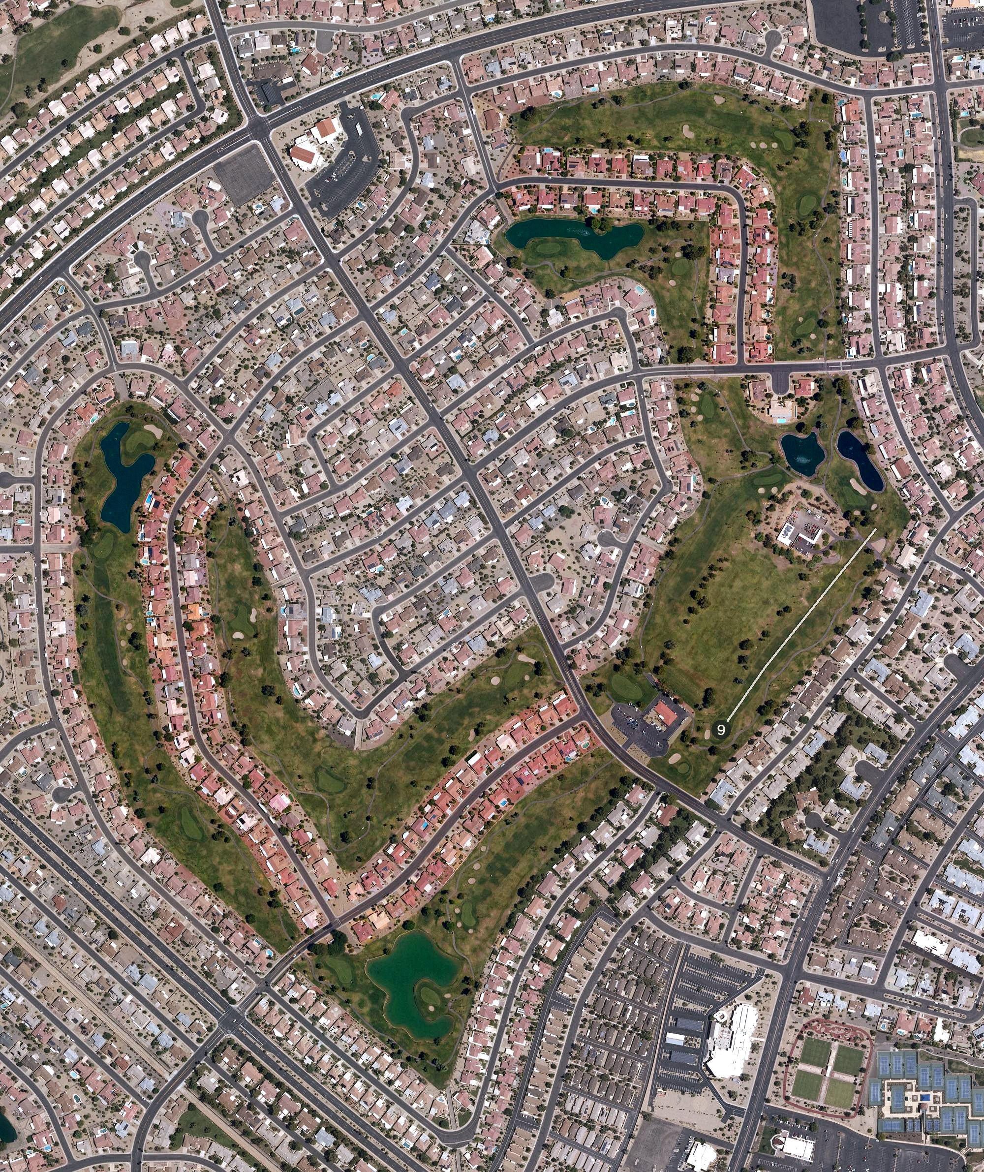 Aerial view of Echo Mesa Golf Course, AZ