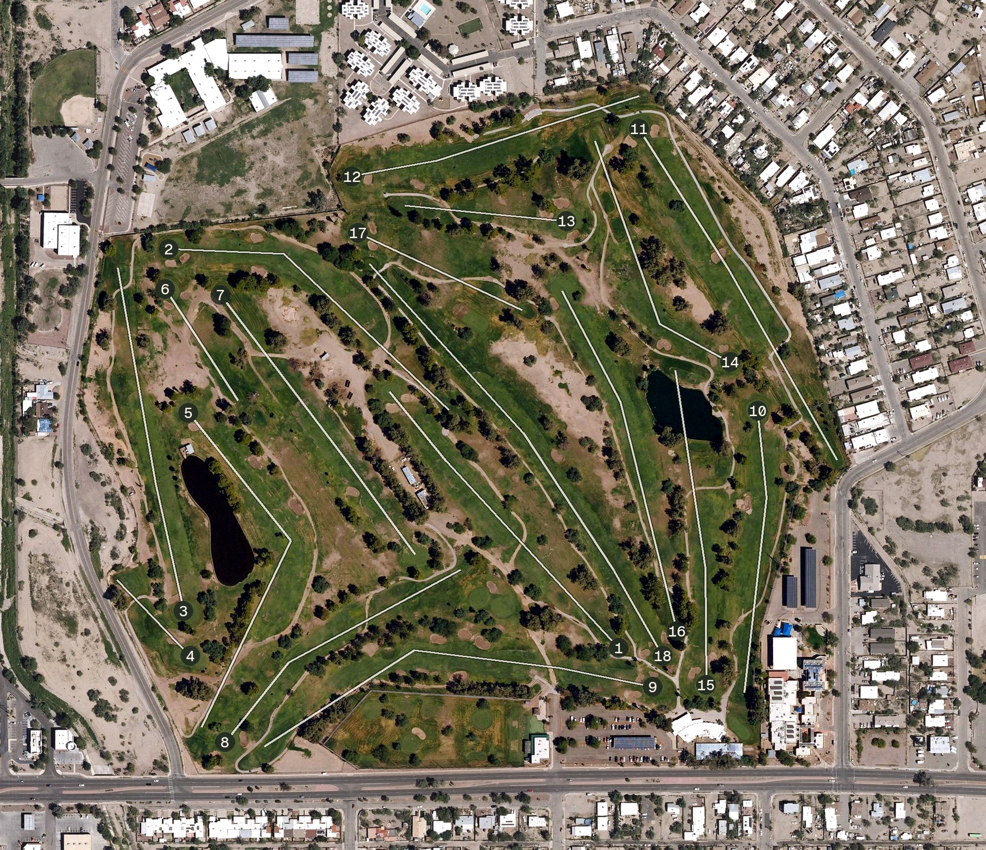 Aerial view of El Rio Golf Course, AZ