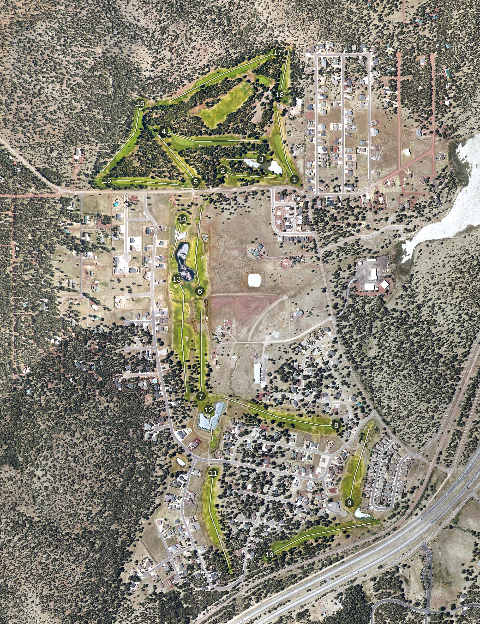 Aerial view of Elephant Rocks Golf Course Williams, AZ
