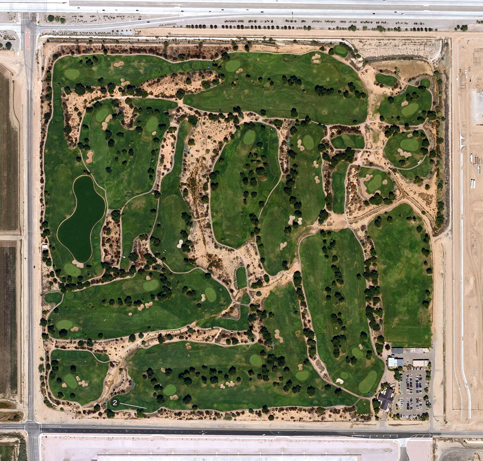 Aerial view of Falcon Dunes Golf Course (Luke Air Force Base), AZ