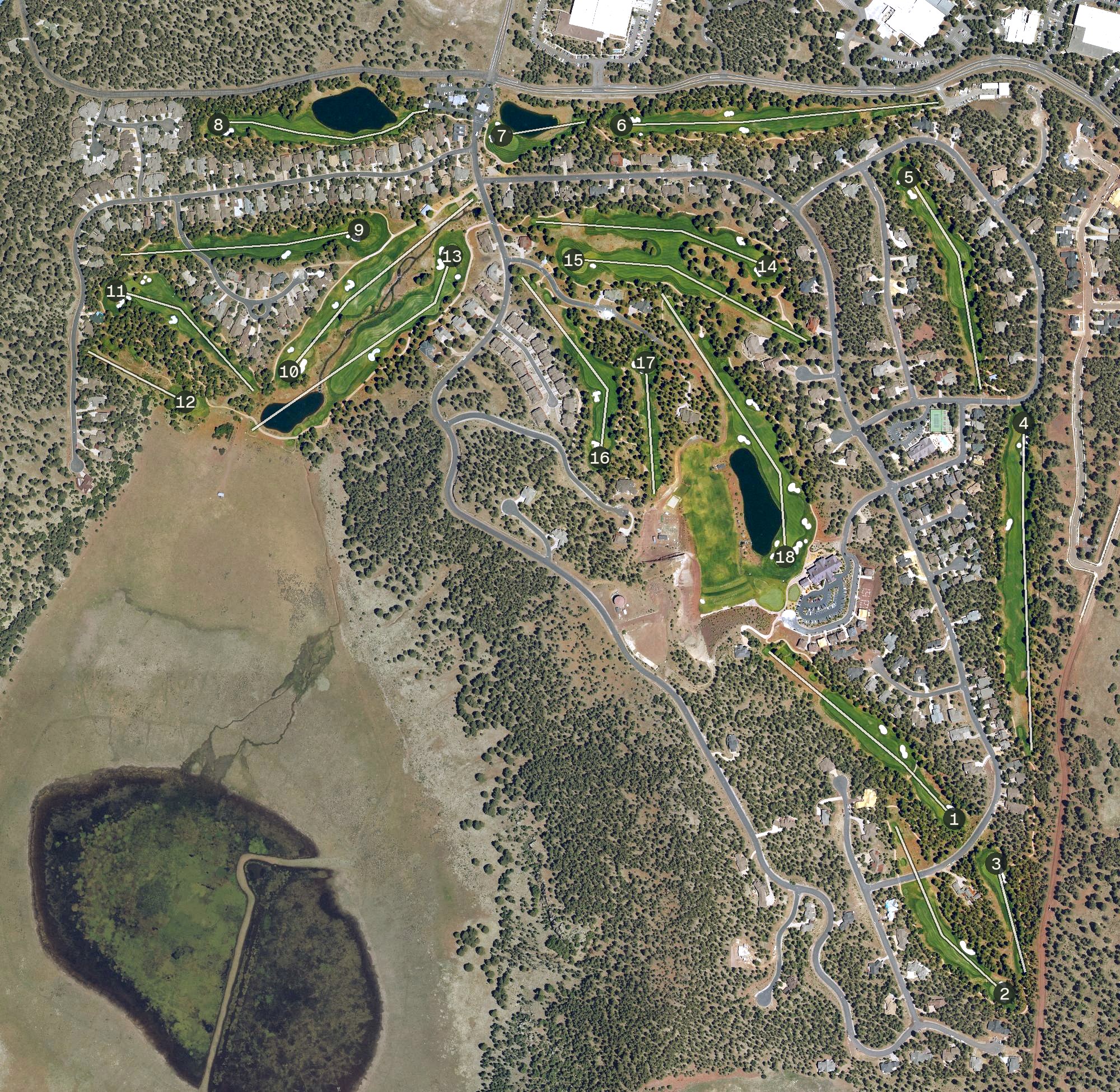 Aerial view of Flagstaff Ranch Golf Club, AZ