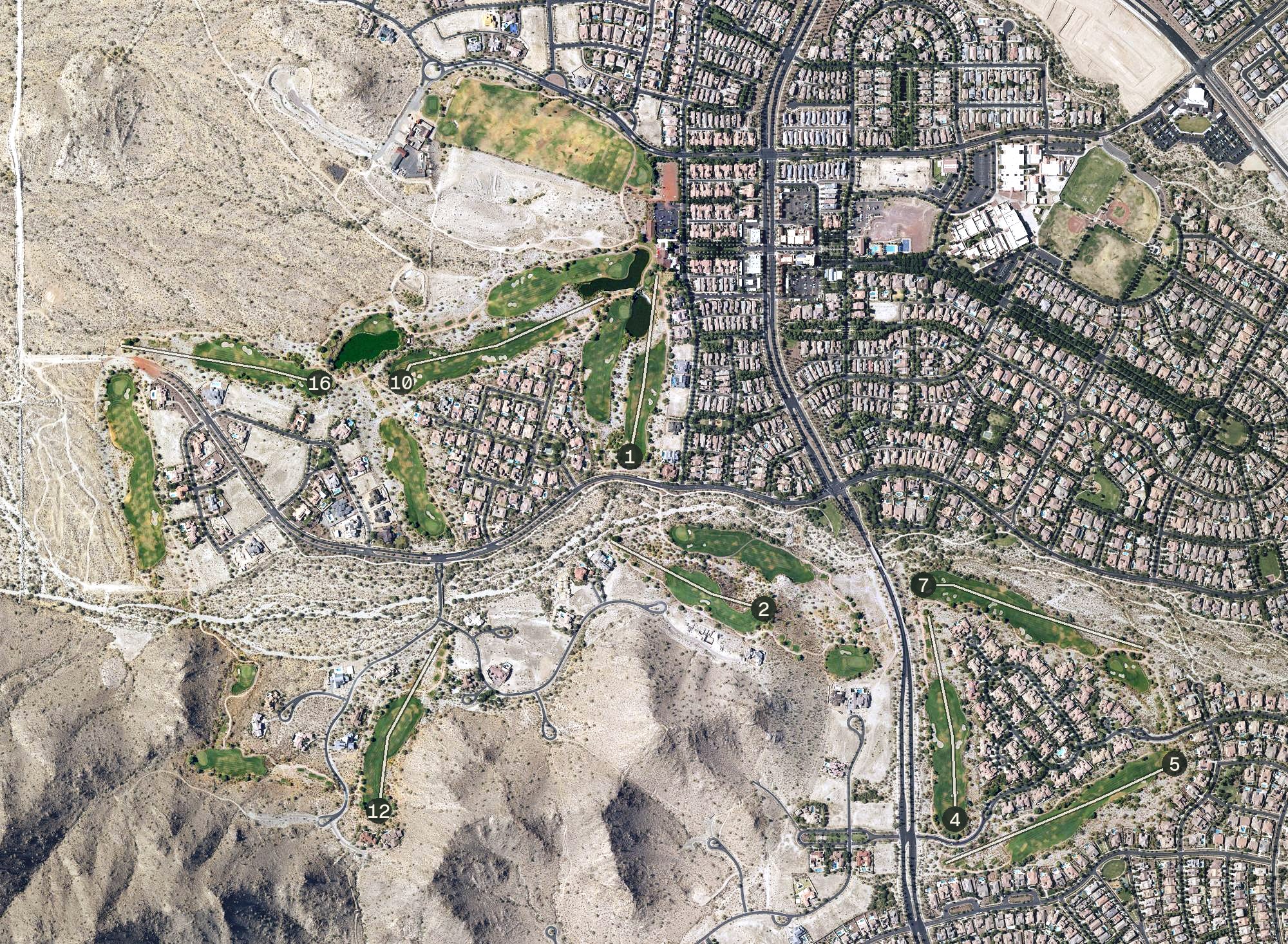 Aerial view of Founder's Course at Verrado Golf Club, AZ