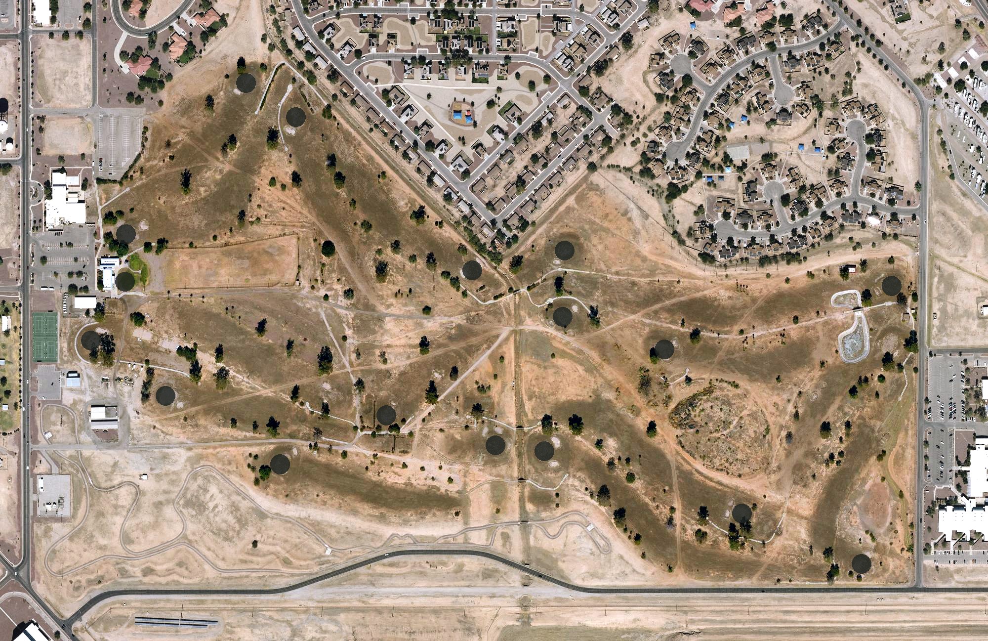 Aerial view of General William Blanchard Golf Course, AZ