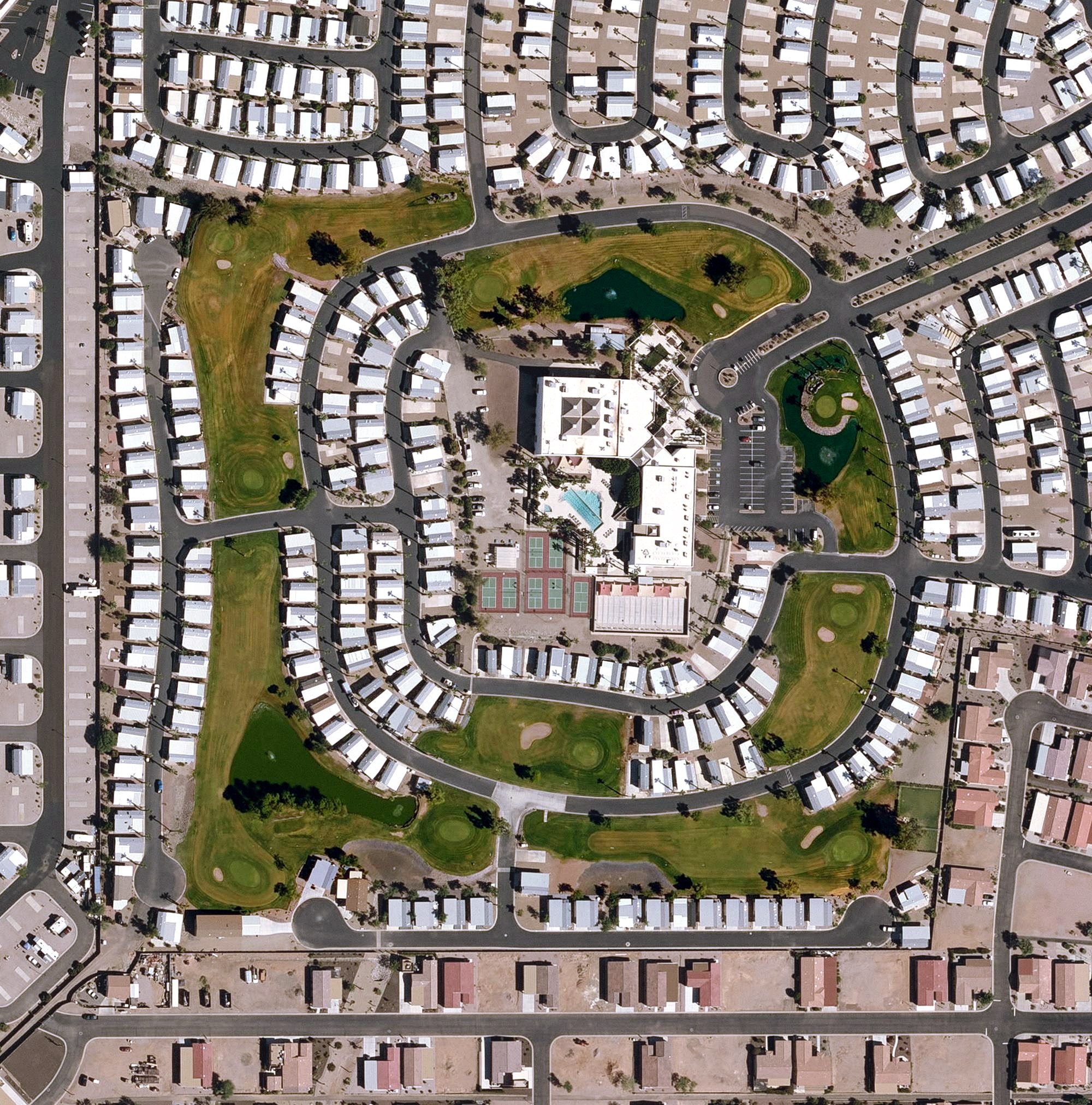Aerial view of Gold Canyon RV & Golf Resort, AZ